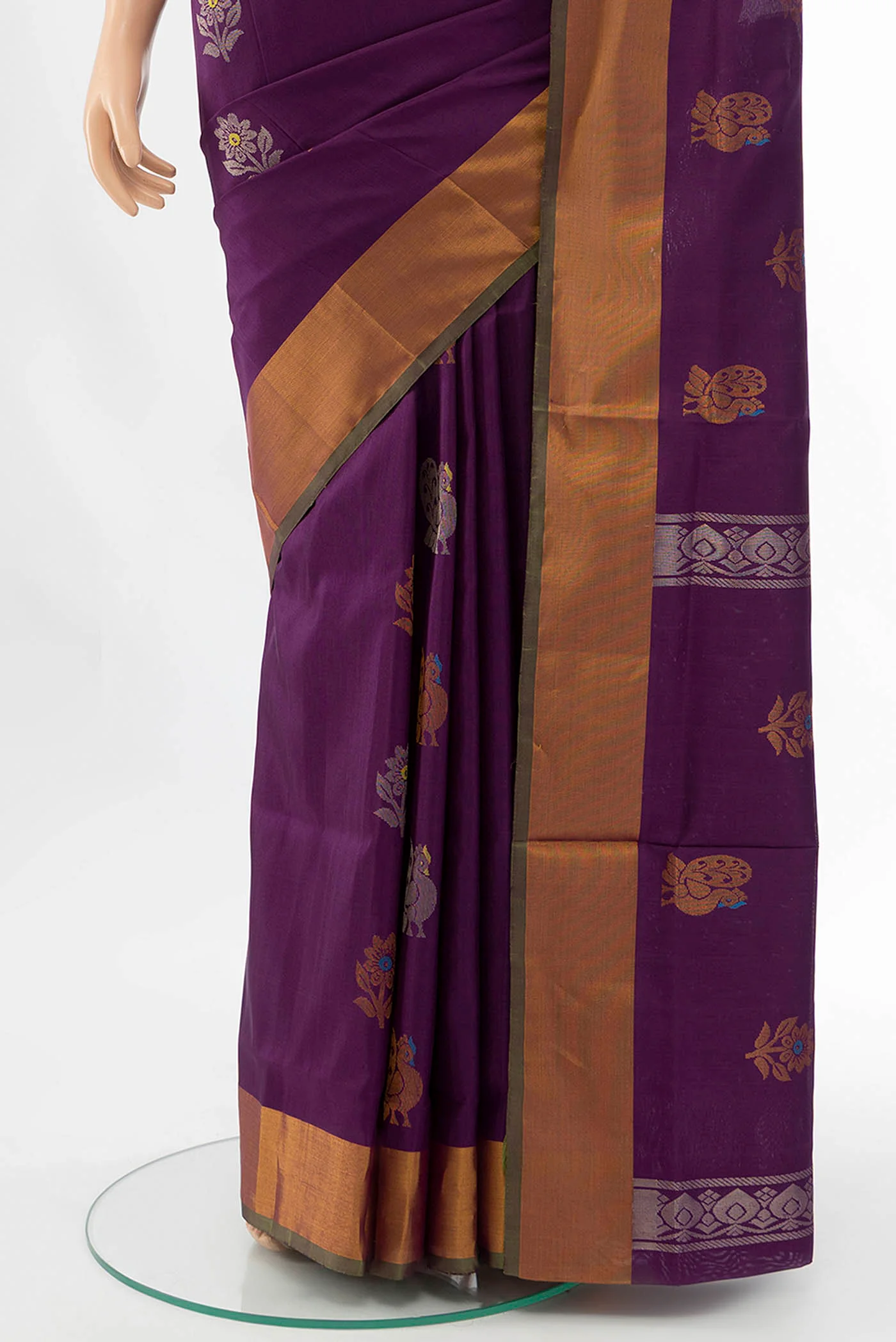 Purple Uppada Silk Saree - Image 3