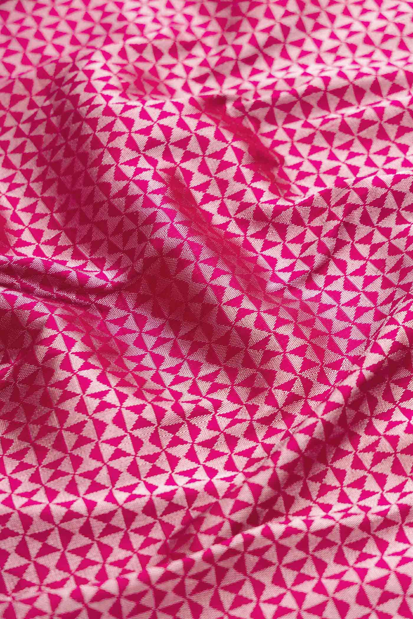 Rani Pink Dual Tone Banarasi Silk Saree - Image 3