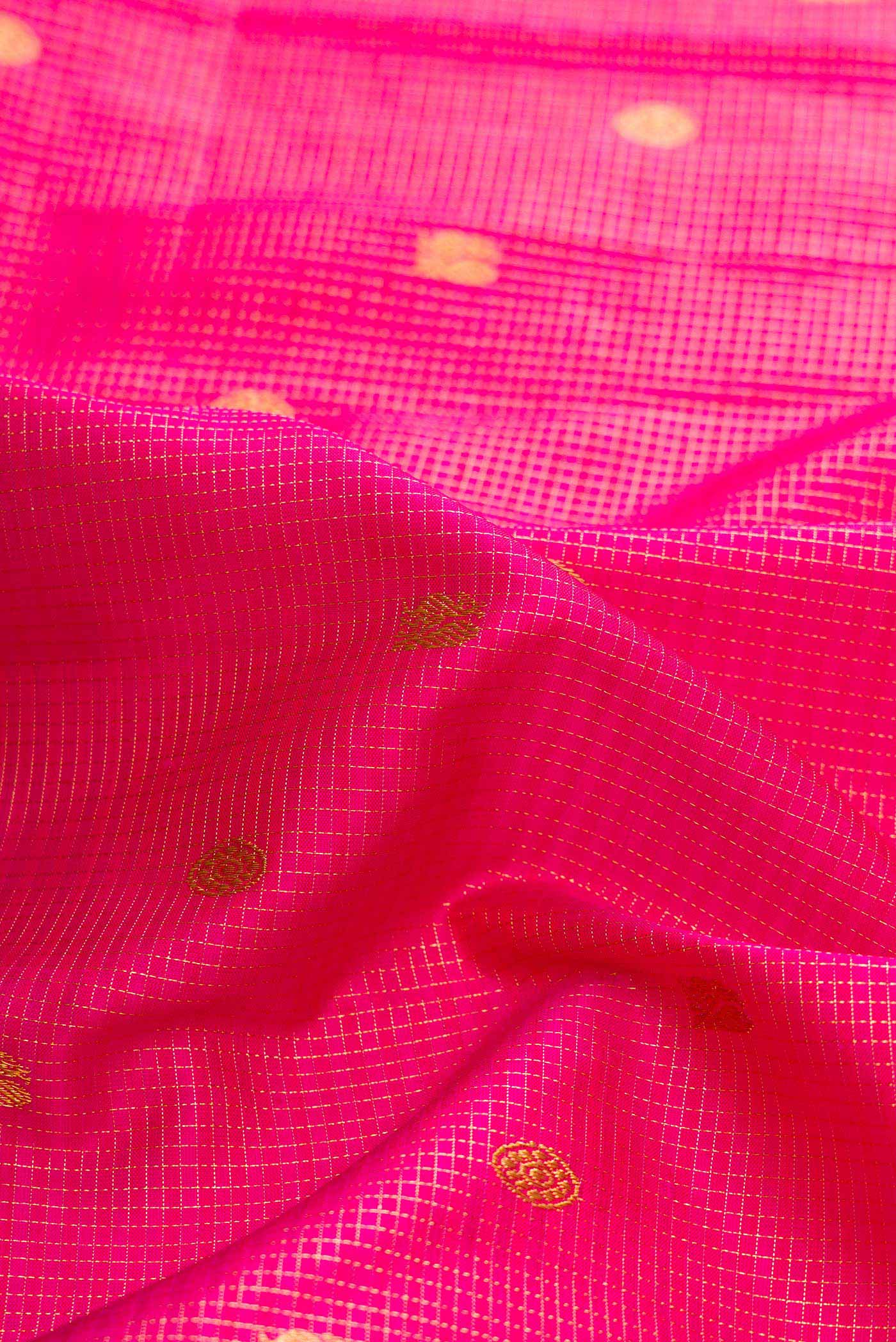 Rani Pink Dual Tone Soft Silk Saree - Image 2