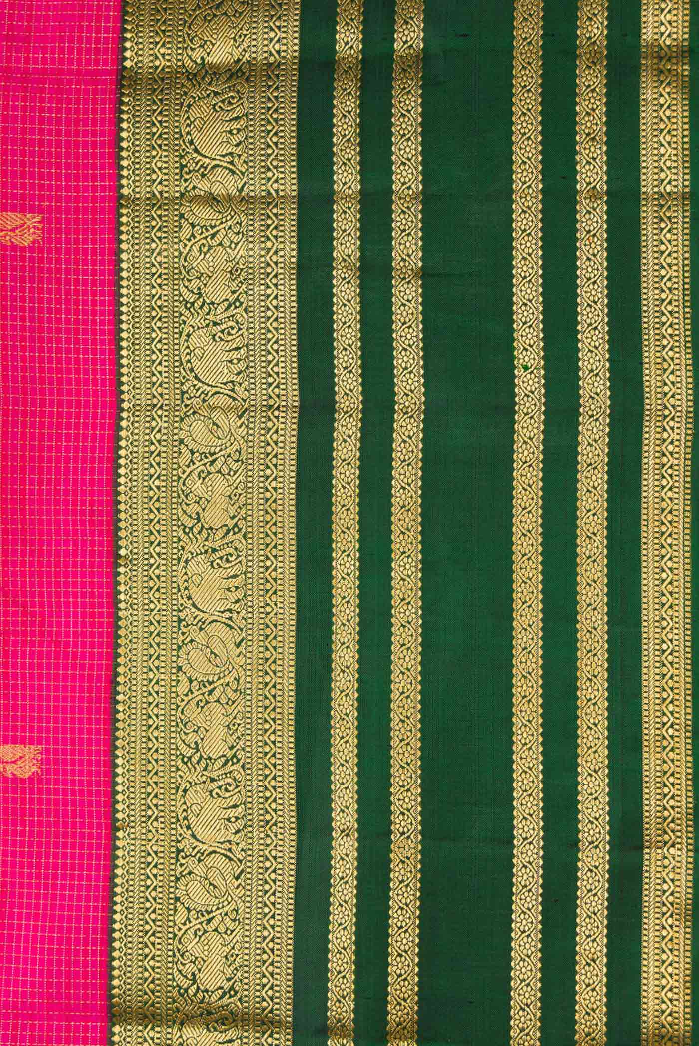 Rani Pink Dual Tone Soft Silk Saree - Image 3