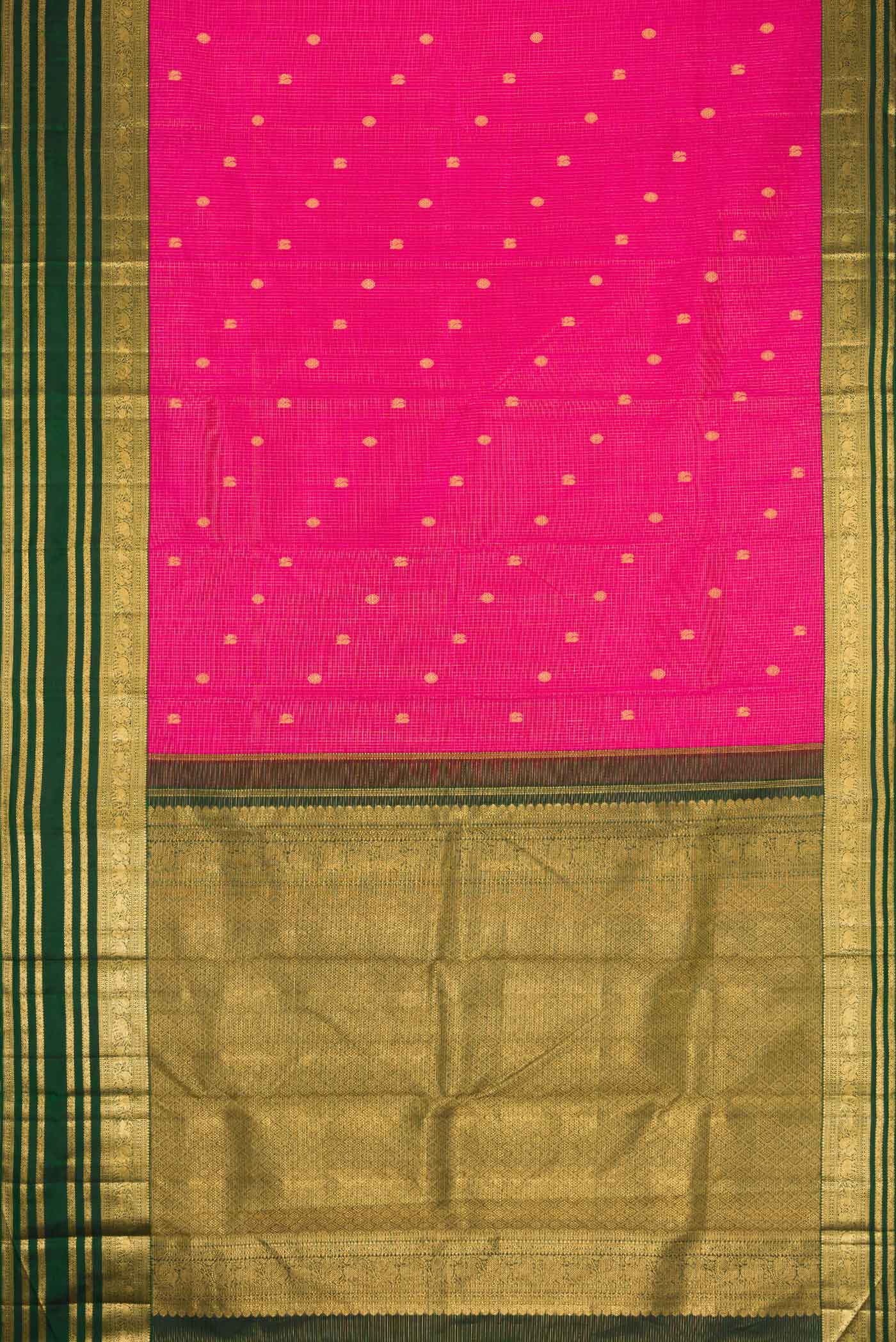 Rani Pink Dual Tone Soft Silk Saree - Image 6