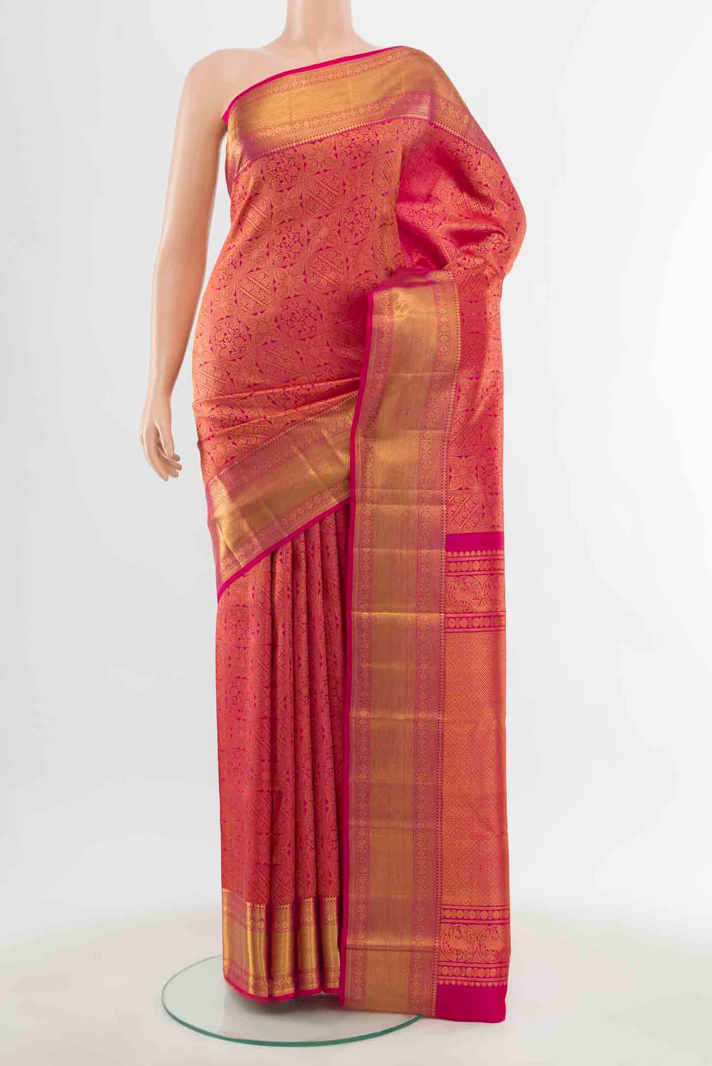 Rani Pink Kanchipuram Silk Saree