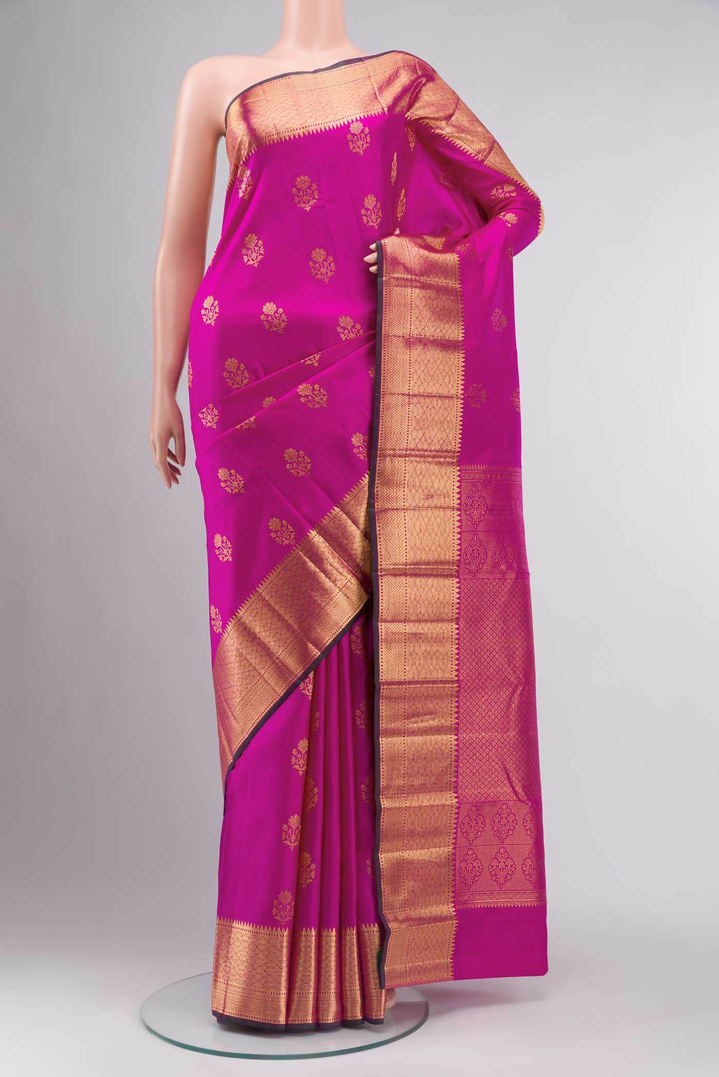 Rani Pink Kanjivaram Silk Saree
