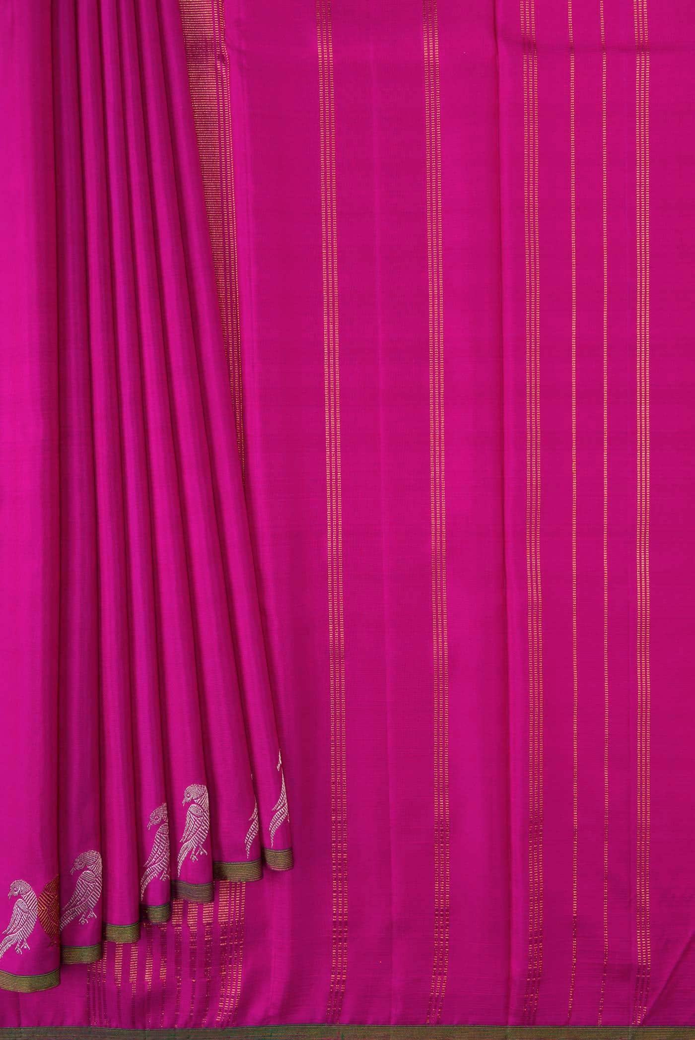 Rani Pink Kanchipuram Silk Saree - Image 2