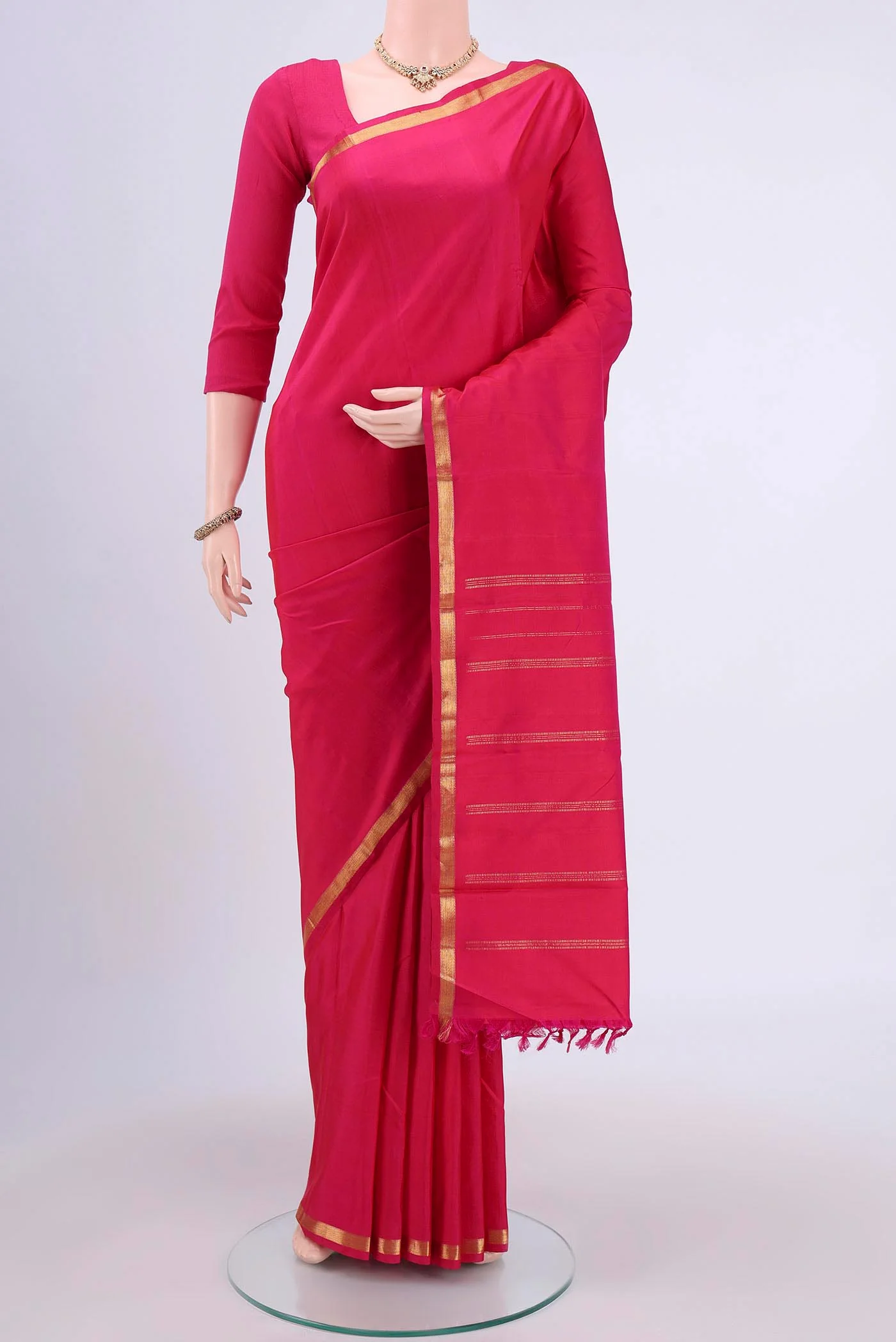 Rani Pink Kanjivaram Saree