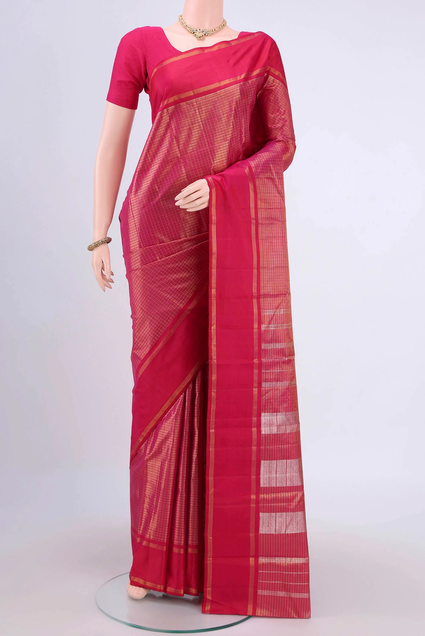 Pink Kanjivaram Silk Saree