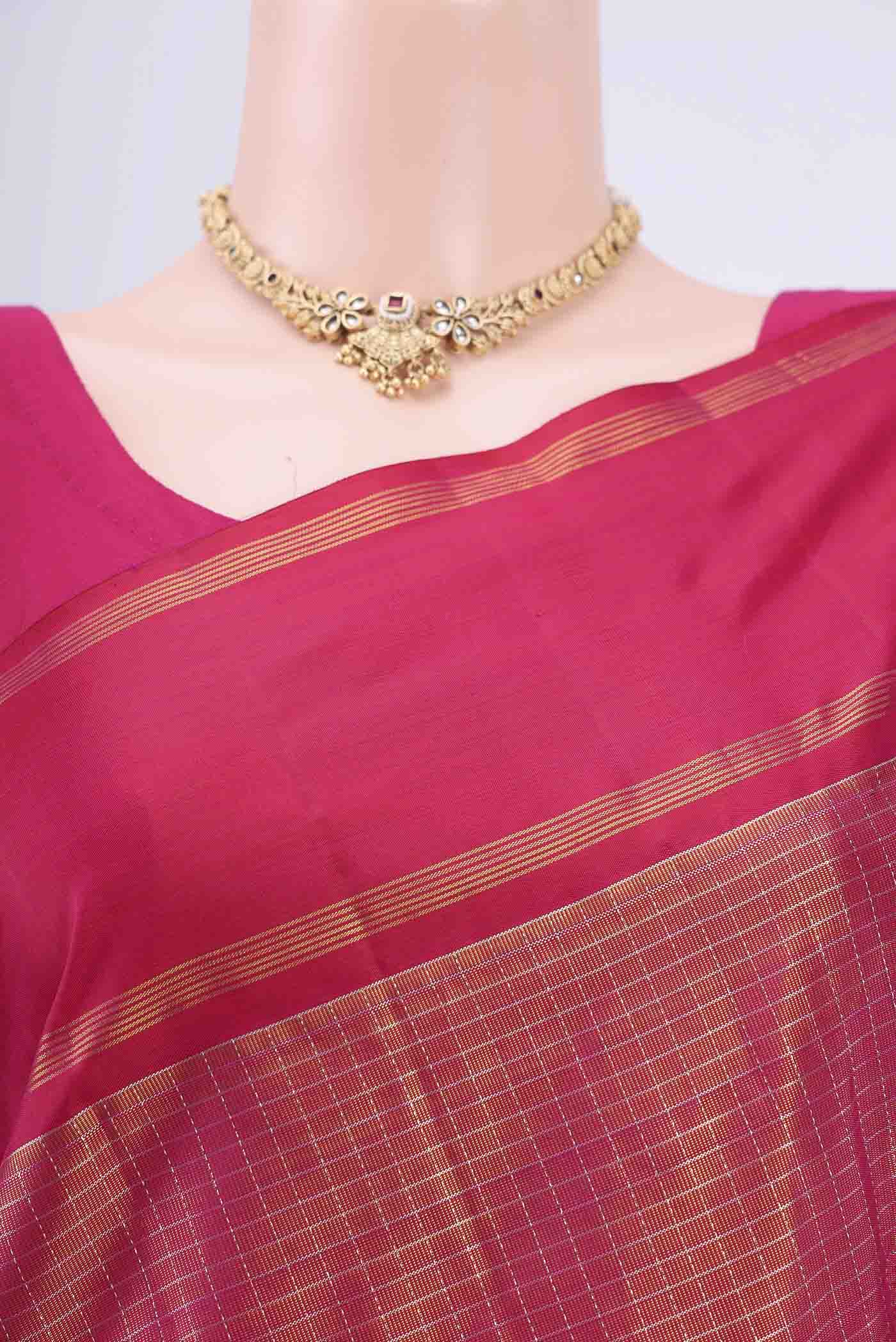 Pink Kanjivaram Silk Saree - Image 2