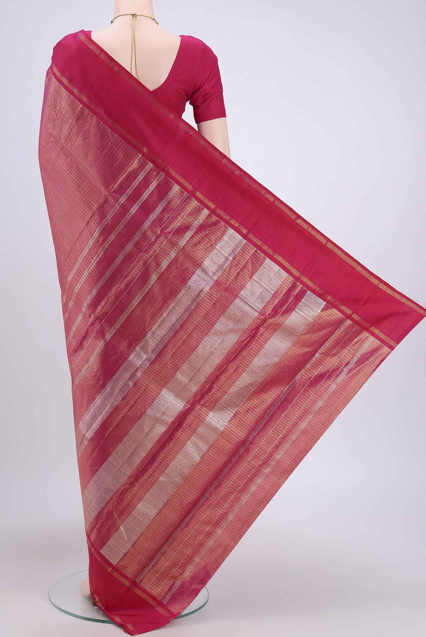 Pink Kanjivaram Silk Saree - Image 3