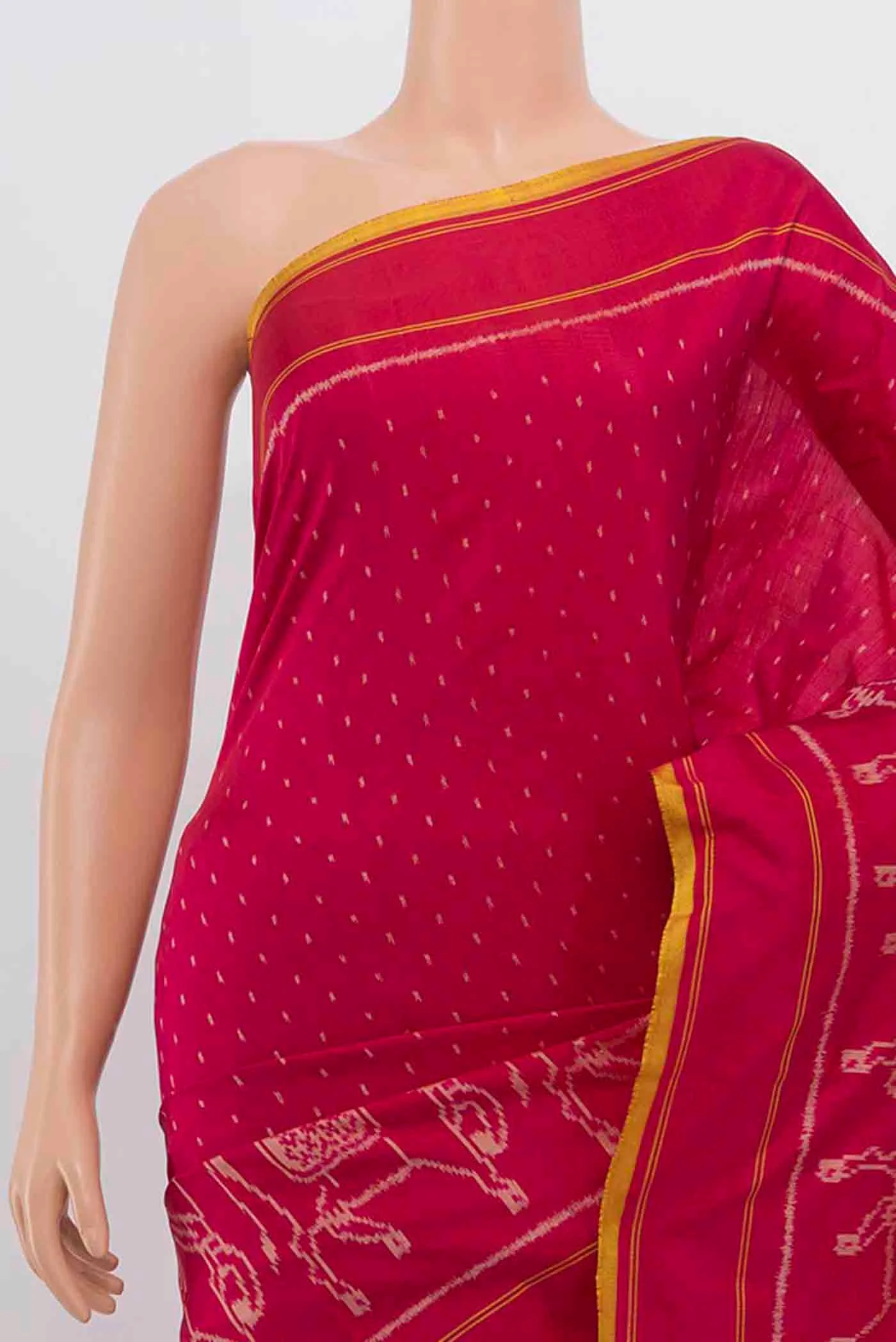 Pink Pochampally Silk Saree - Image 2