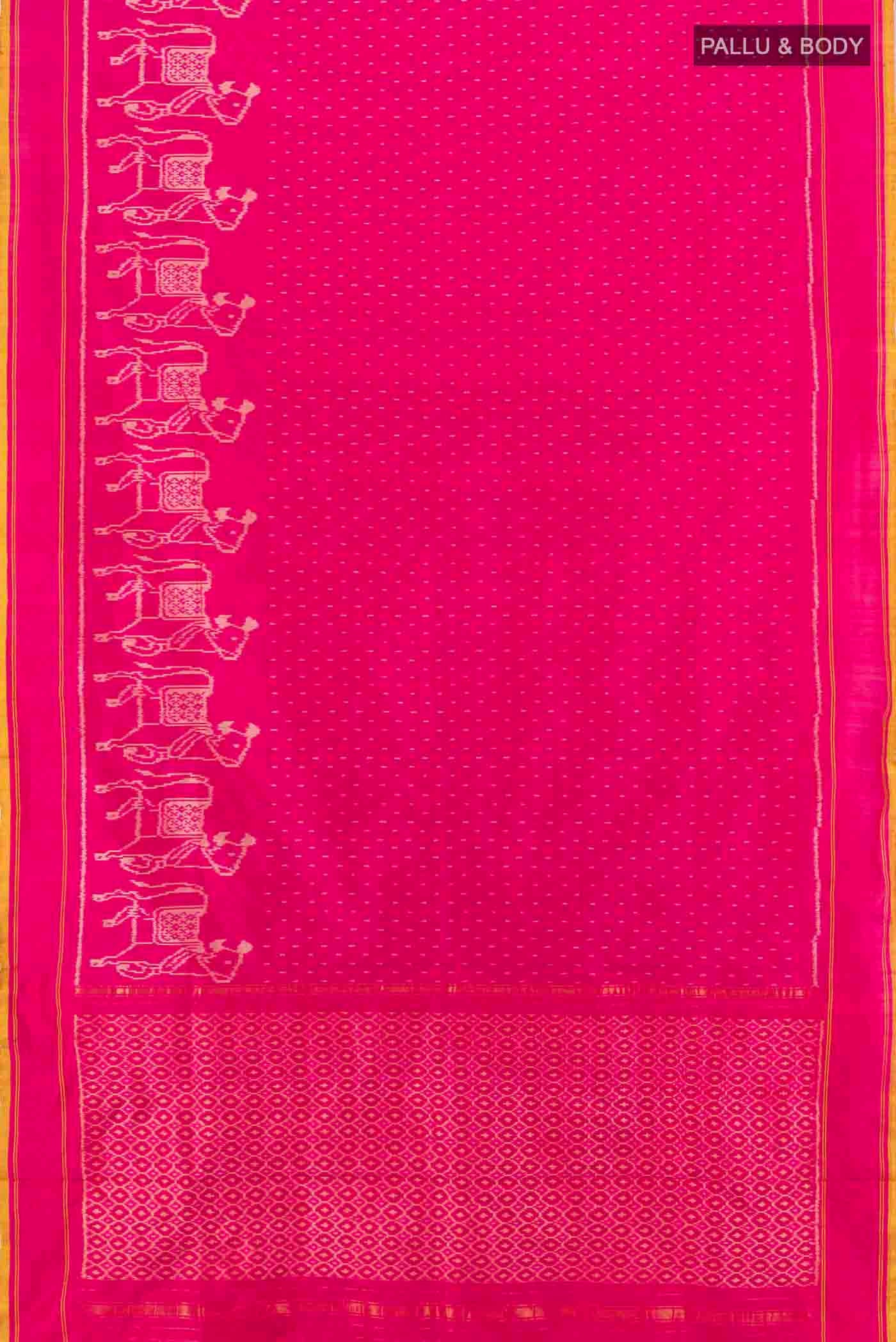 Pink Pochampally Silk Saree - Image 5