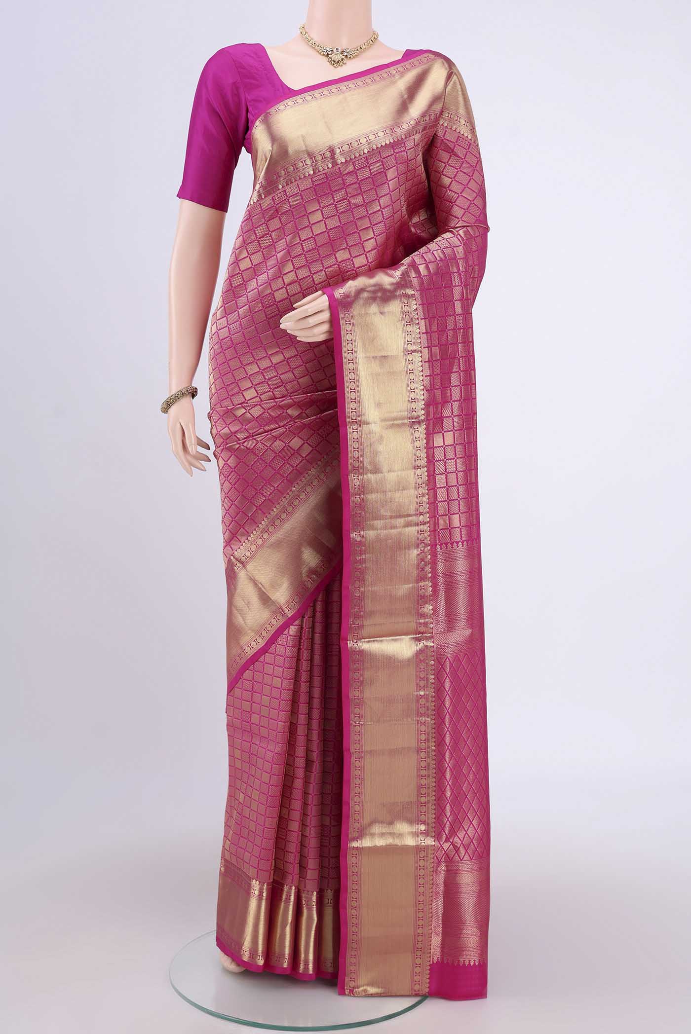 Rani Pink Soft Silk Saree