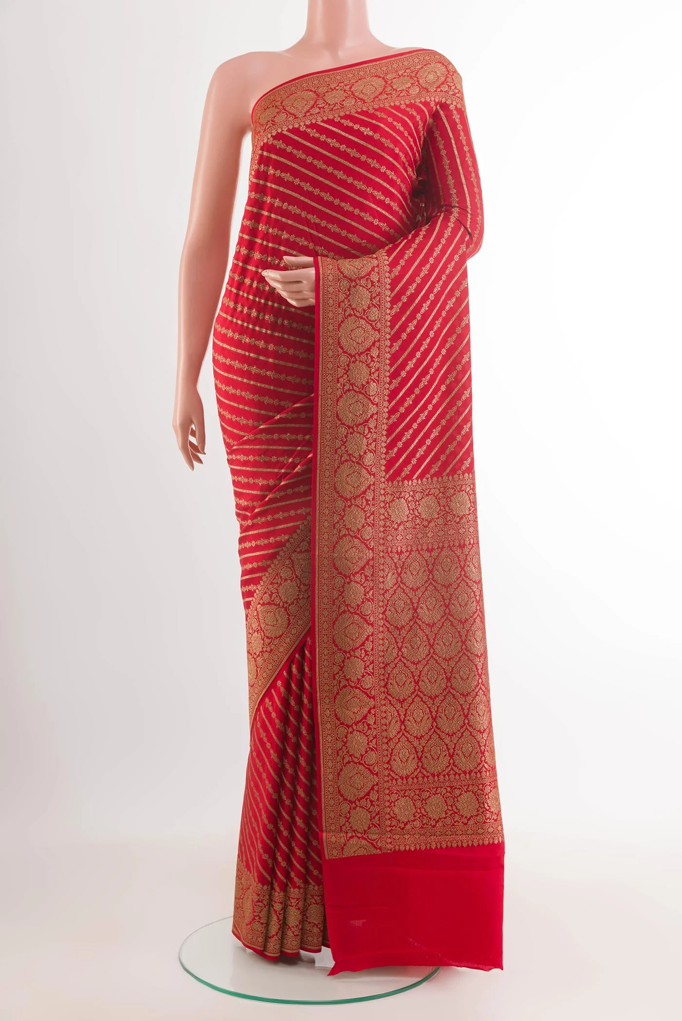 Red Banarasi Georgette Saree