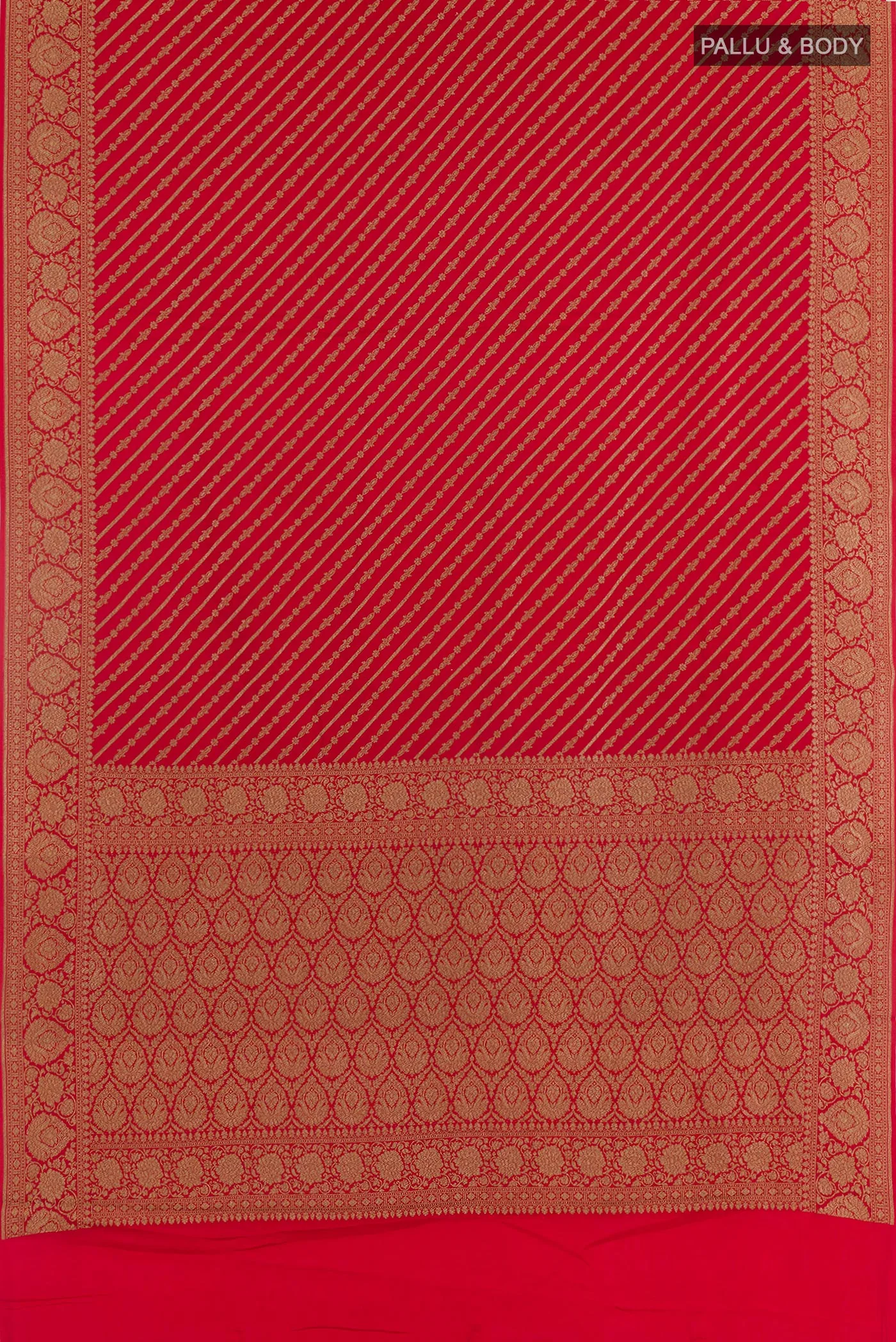 Red Banarasi Georgette Saree - Image 3