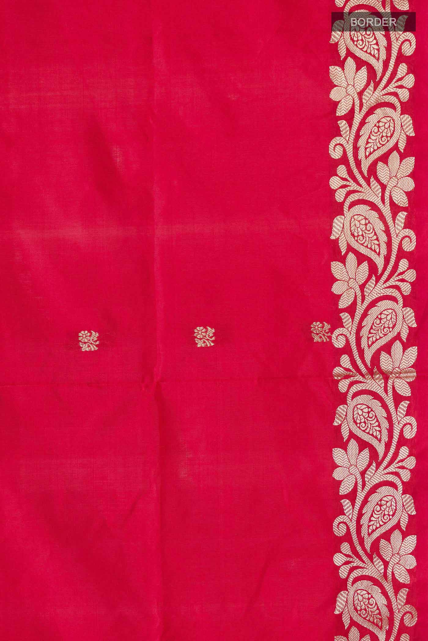 Red Banarasi Katan Silk Saree - Image 3
