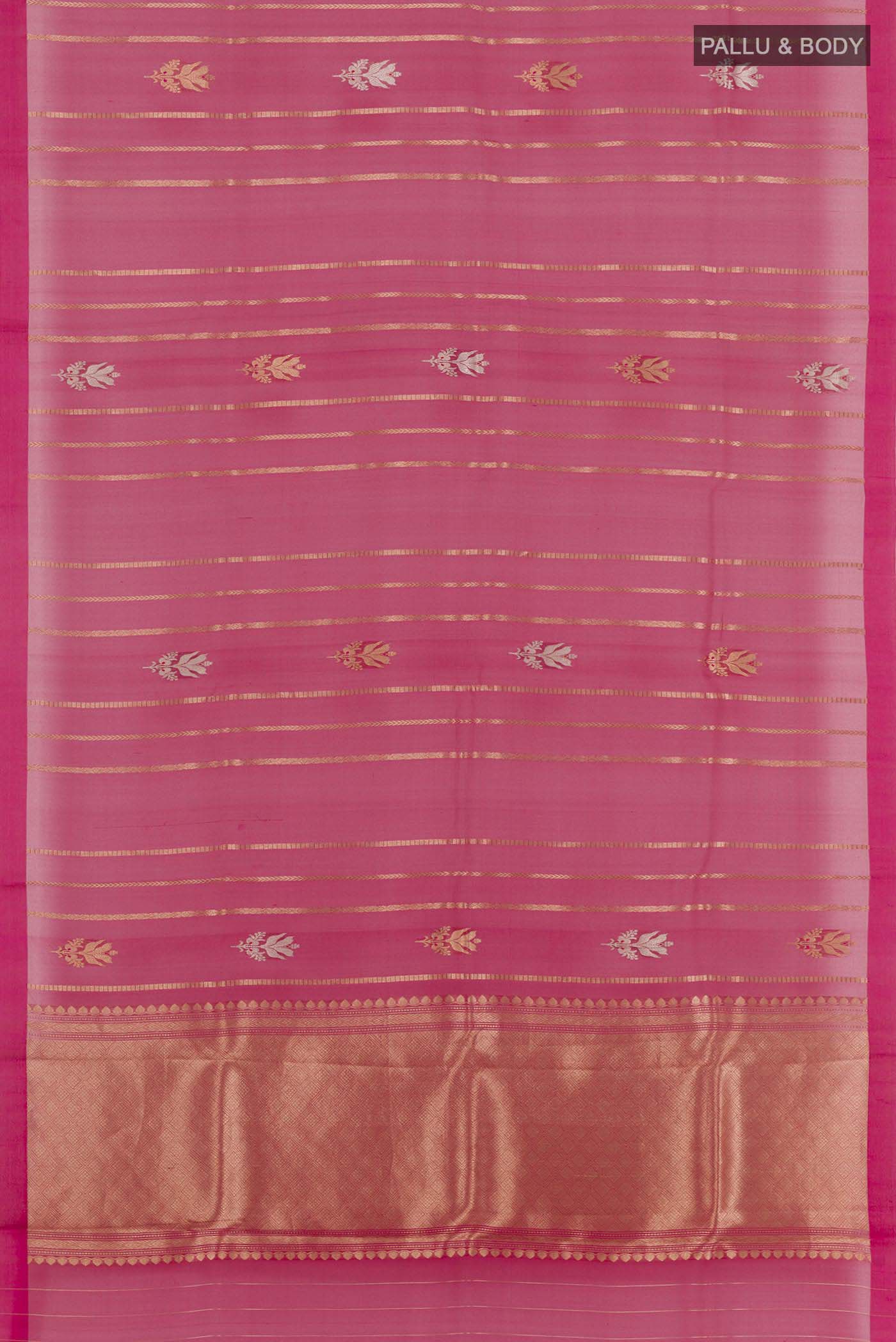 Red Banarasi Kora Silk Saree - Image 3