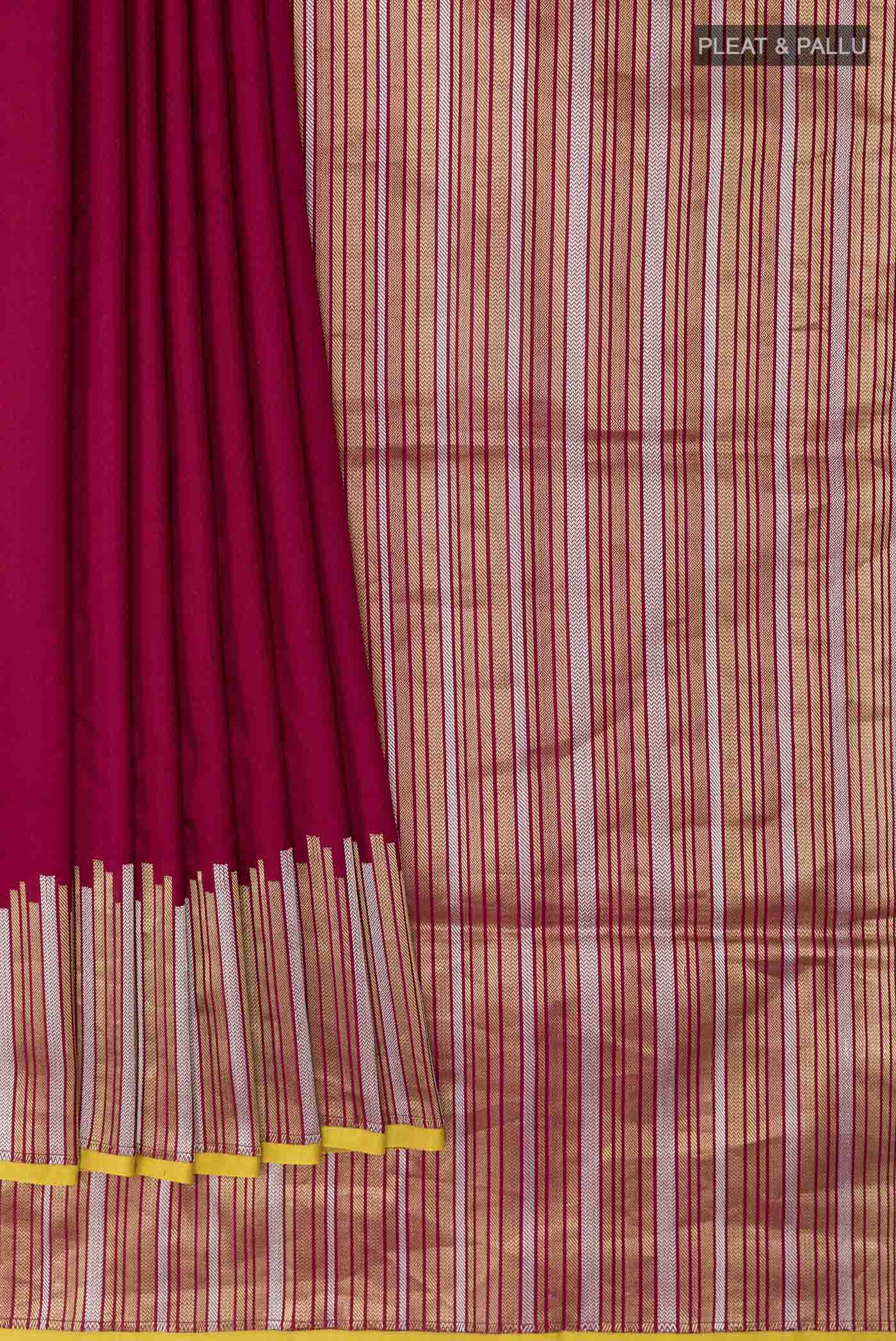 Red Banarasi Silk Saree - Image 4