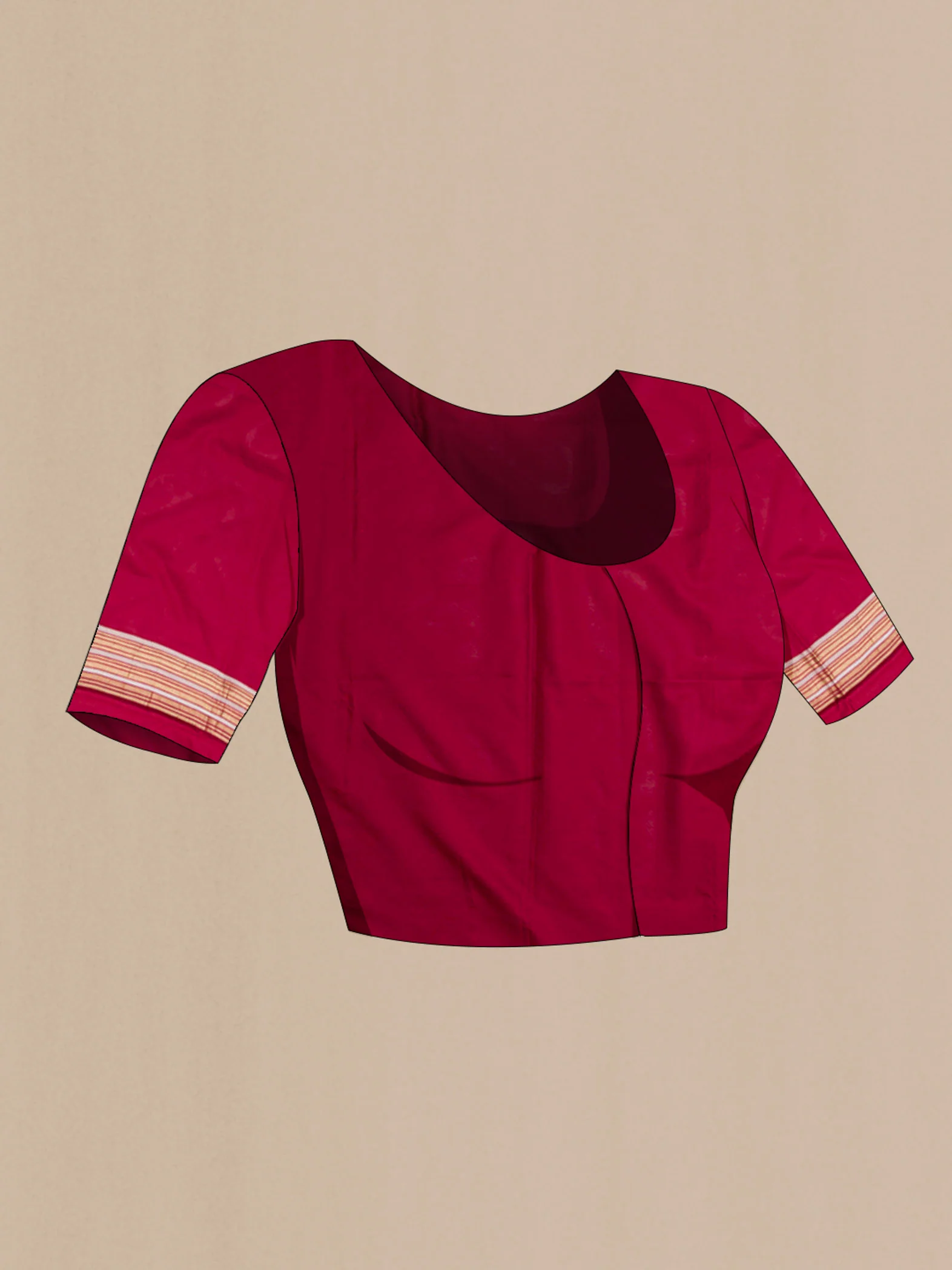 Red Banarasi Silk Saree - Image 5