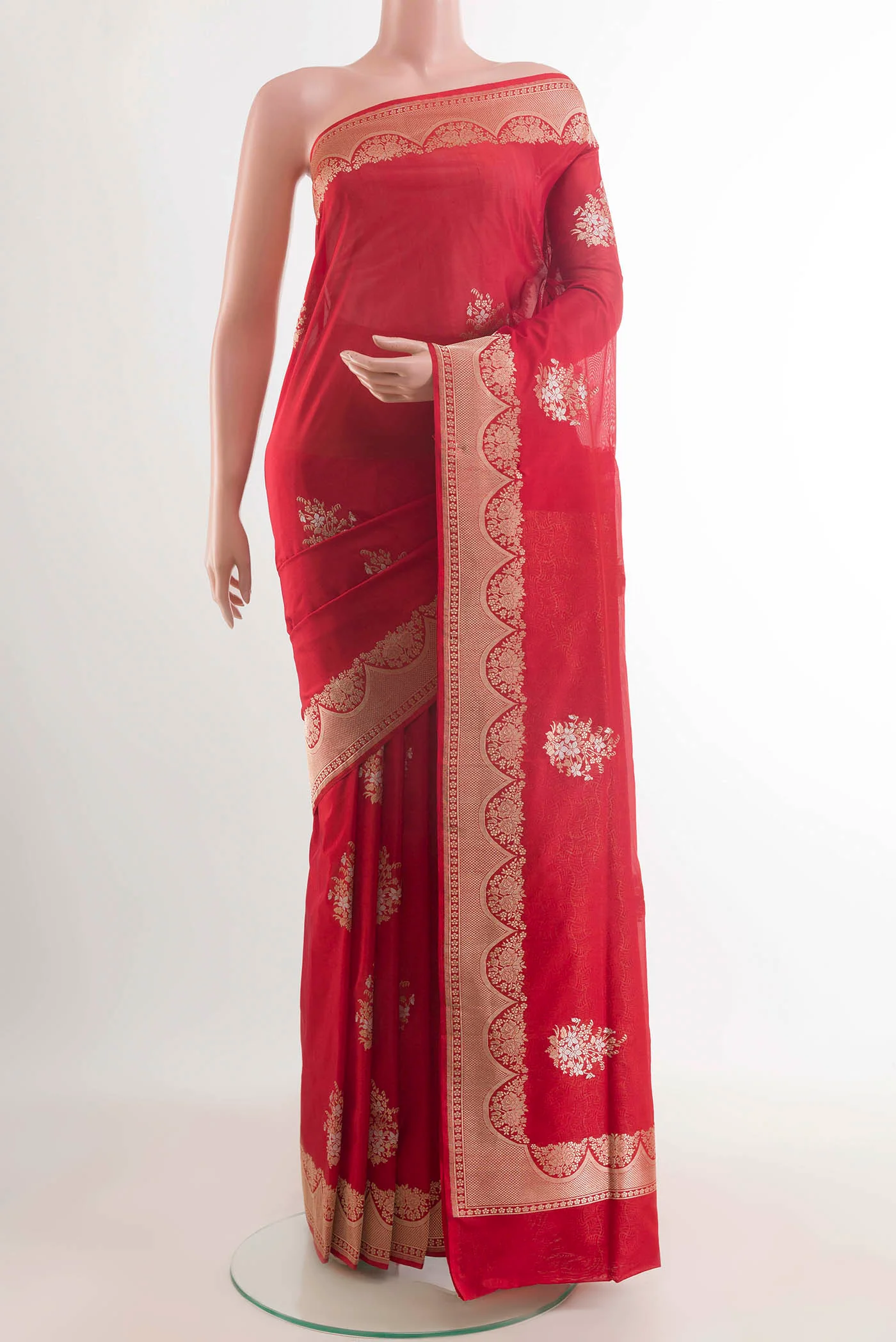 Red Banarasi Silk Saree