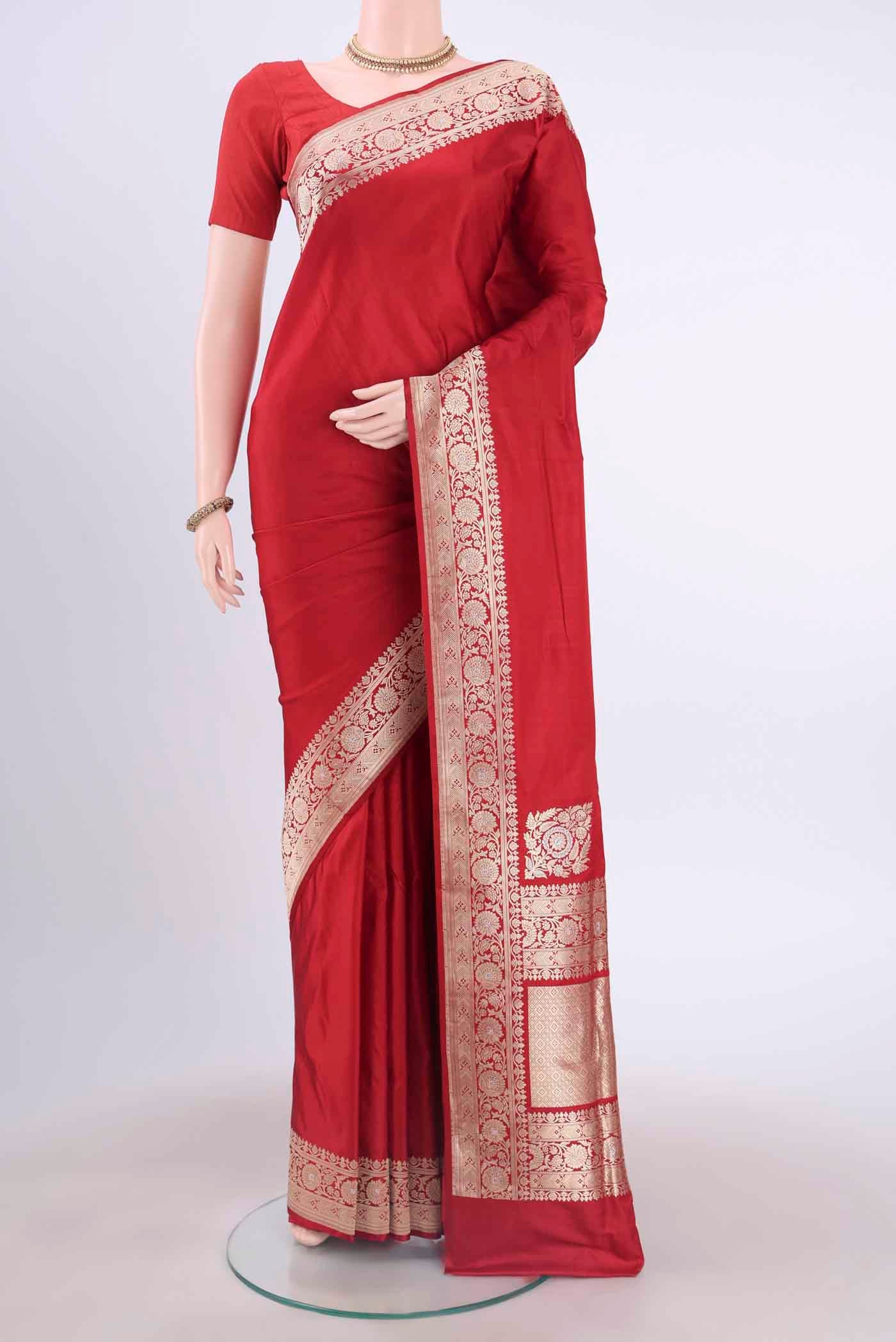Red Banarasi Silk Saree