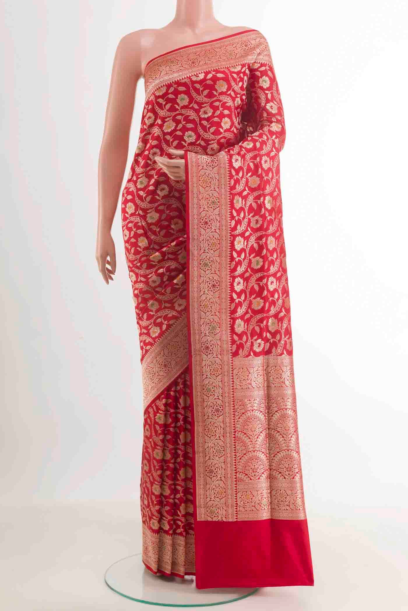 Red Banarasi Silk Saree