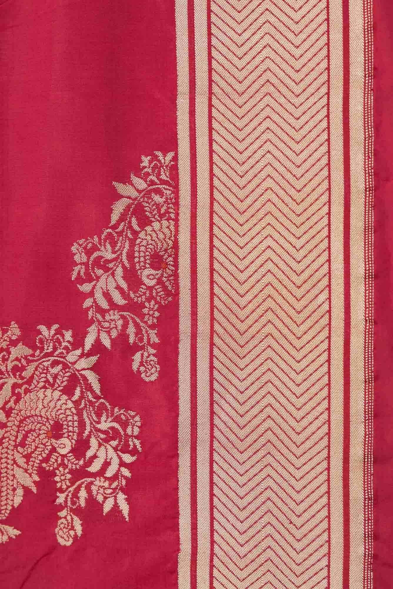Lekha-Red Banarasi Silk Saree - Image 5