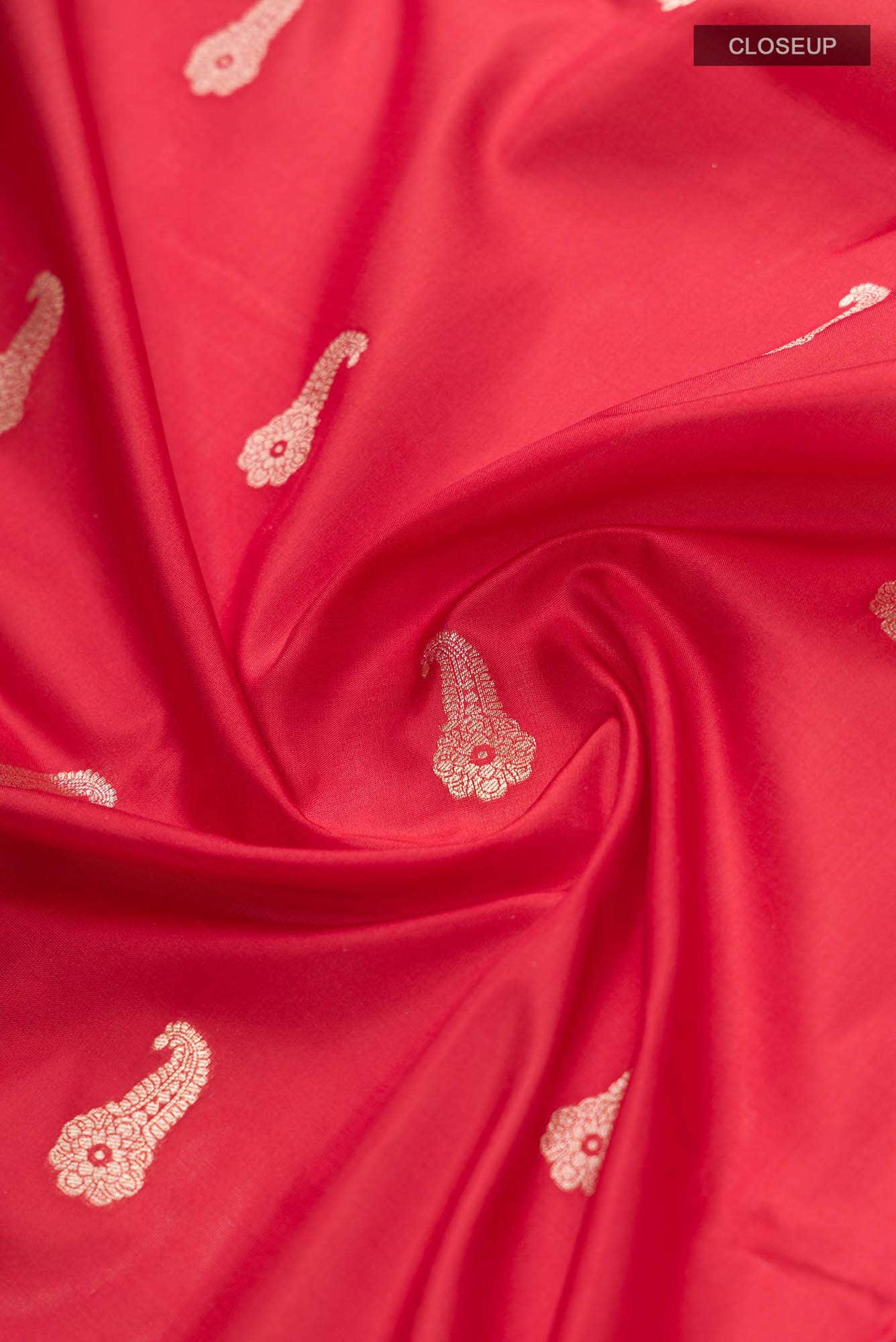 Bhagyavati-Red Banarasi Silk Saree - Image 3