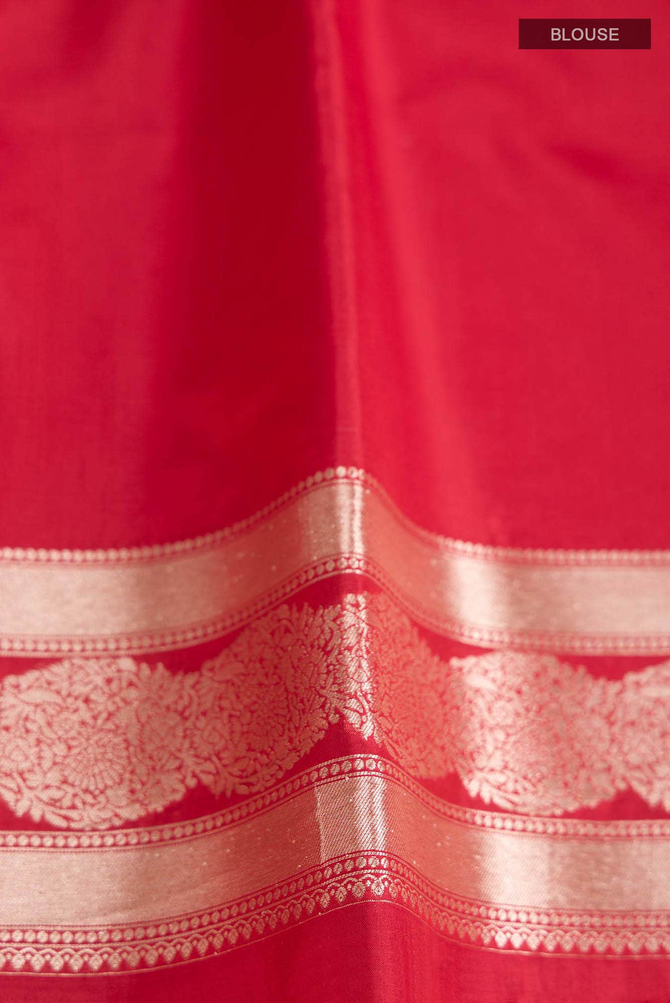 Bhagyavati-Red Banarasi Silk Saree - Image 6