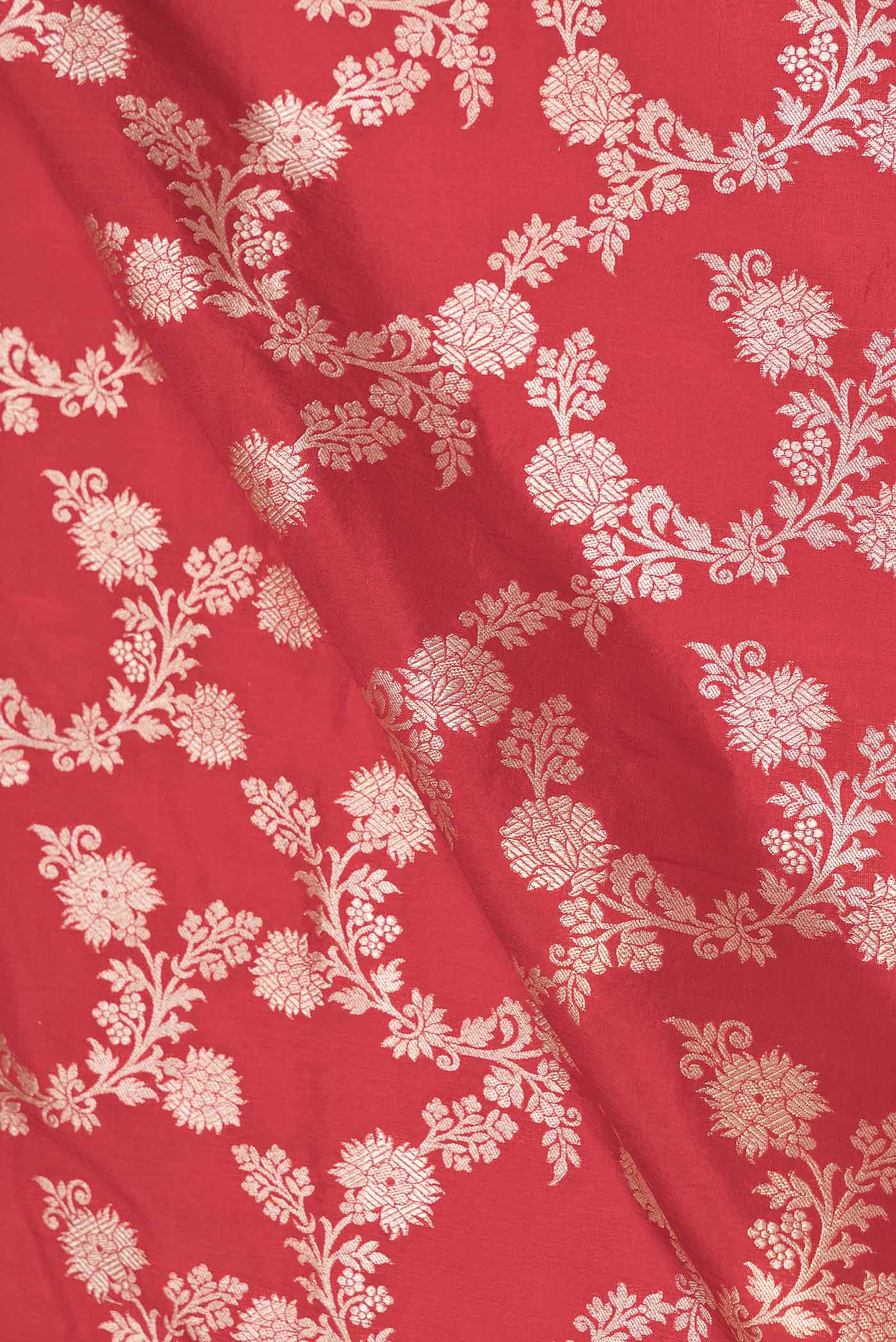 Red Dual Tone Banarasi Silk Saree - Image 2