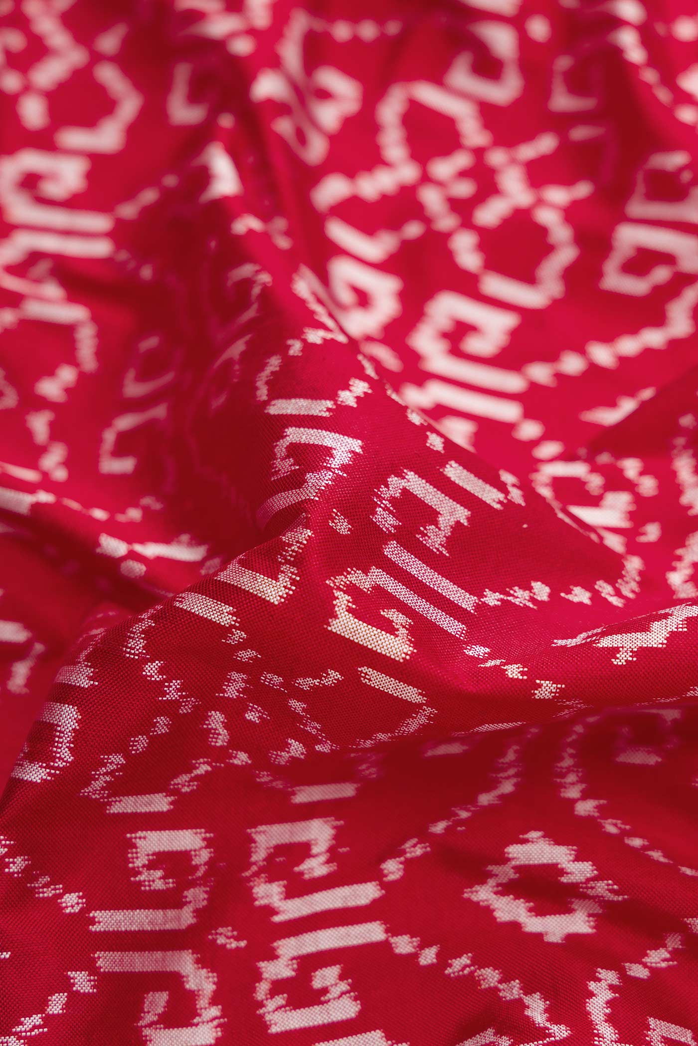 Red Pochampally Silk Saree - Image 2