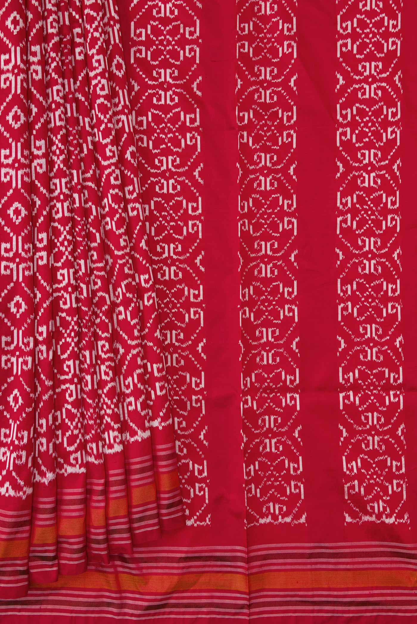 Red Pochampally Silk Saree - Image 4