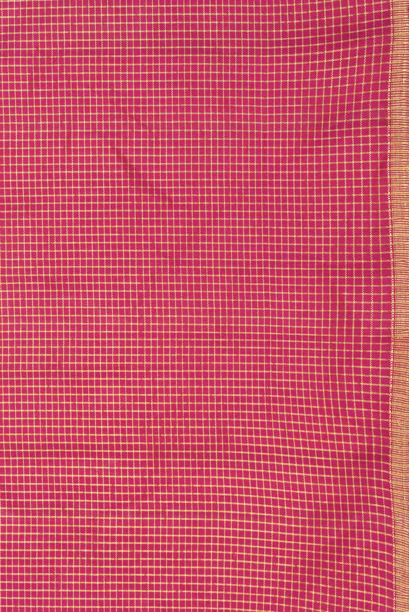 Red Dual Tone Kanchipuram Saree - Image 3