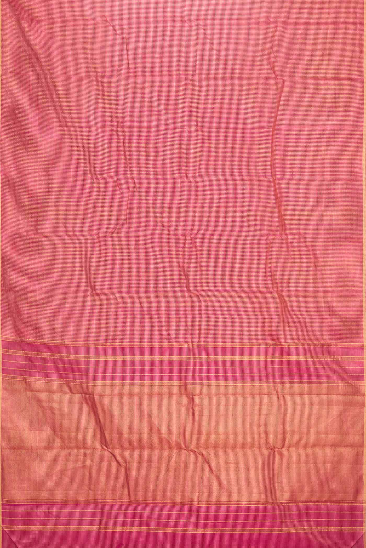 Red Dual Tone Kanchipuram Saree - Image 6