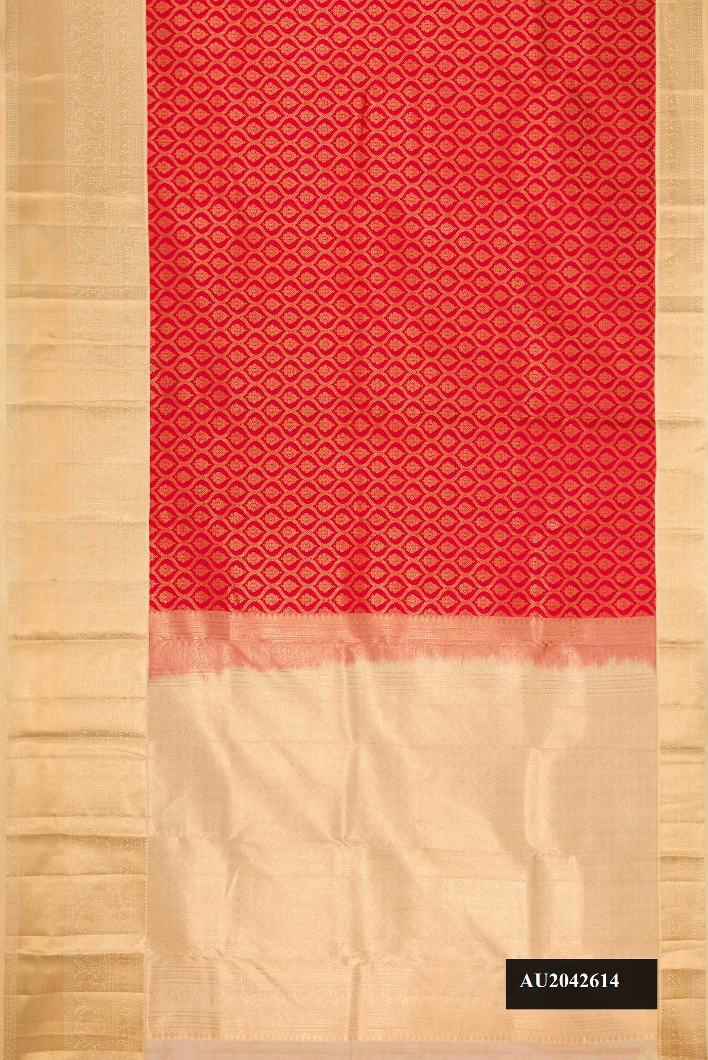 Red Dual Tone Kanchipuram Silk Saree