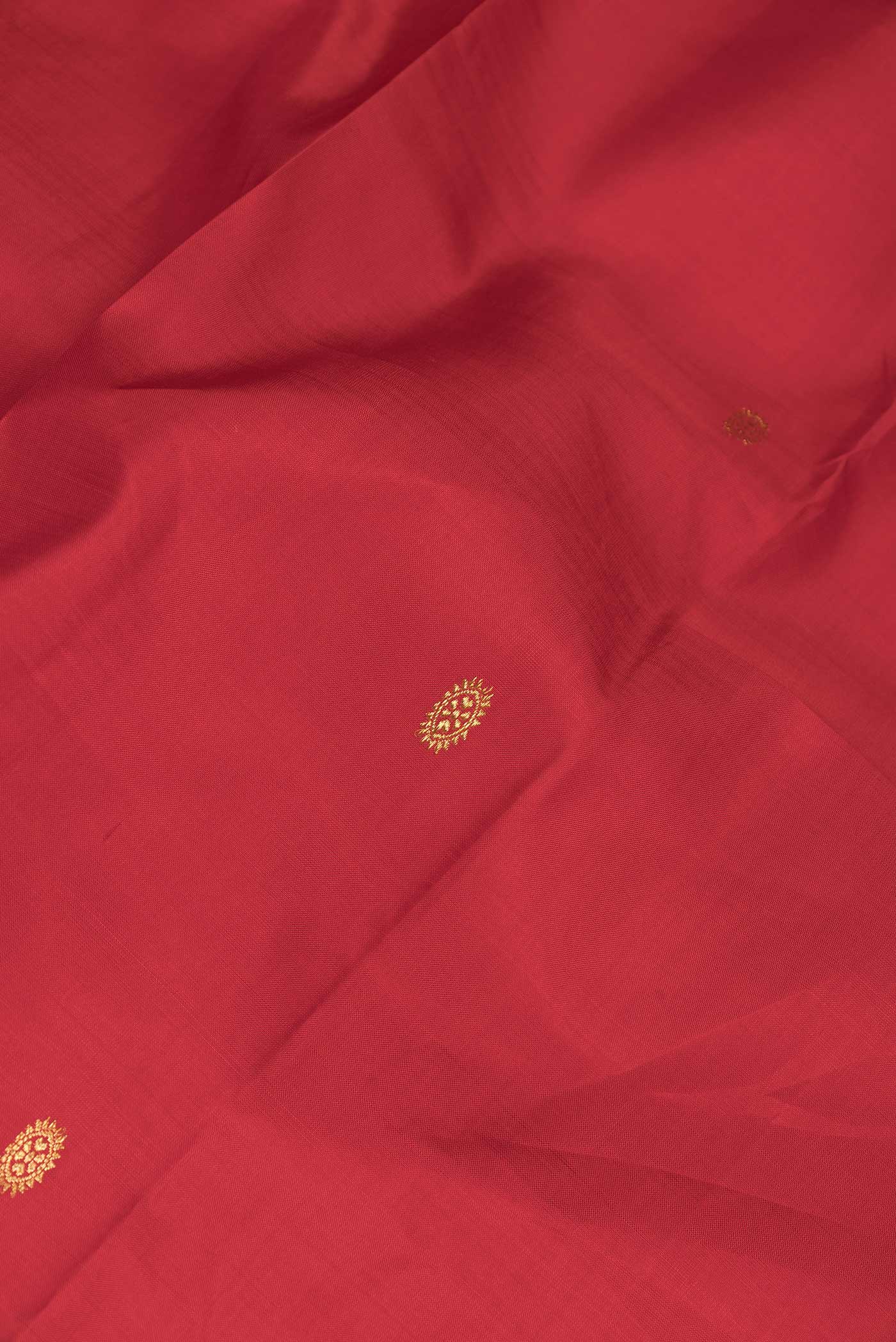 Red Dual Tone Kanjivaram Silk Saree - Image 2