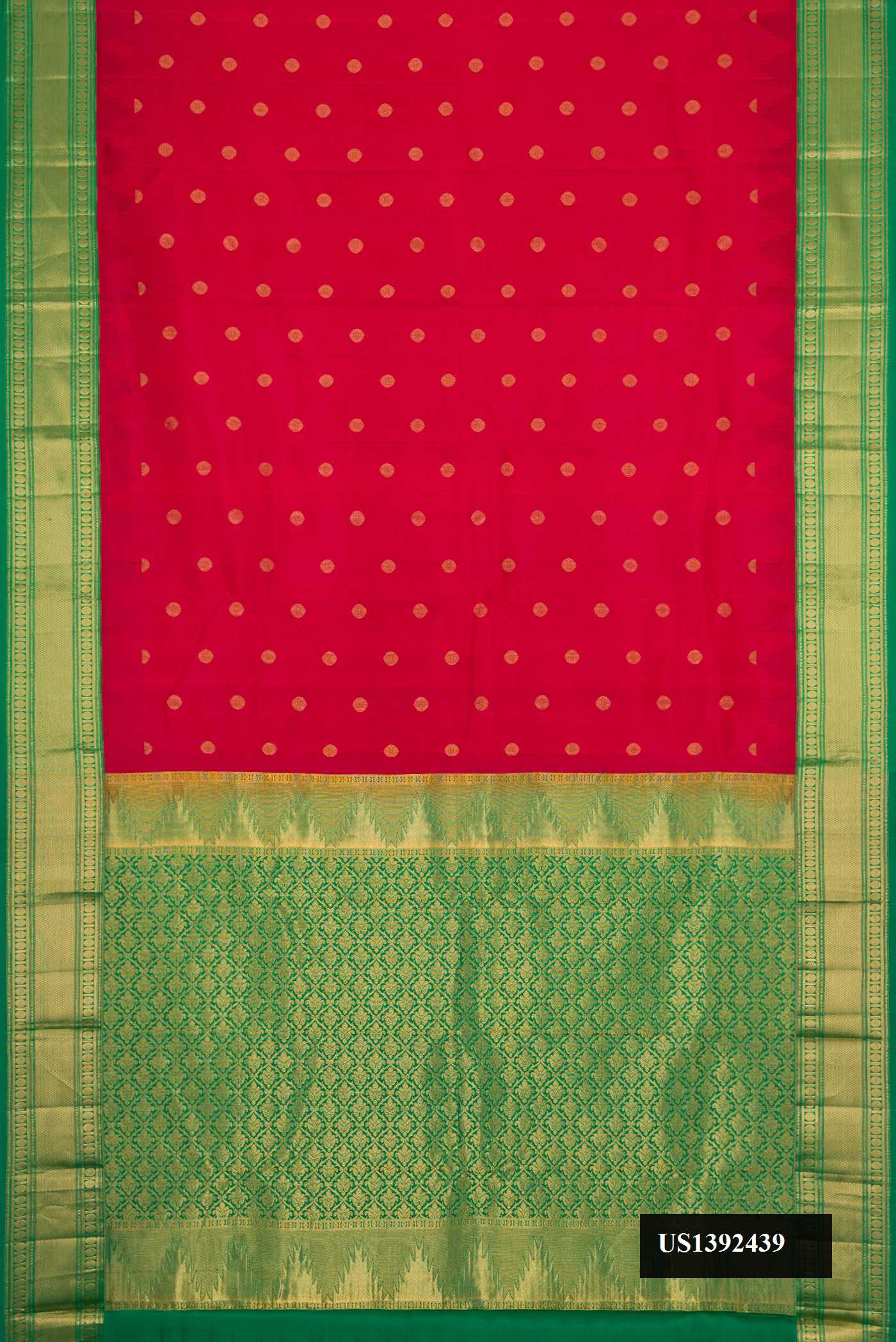 Red Dual Tone Kanchipuram Silk Saree