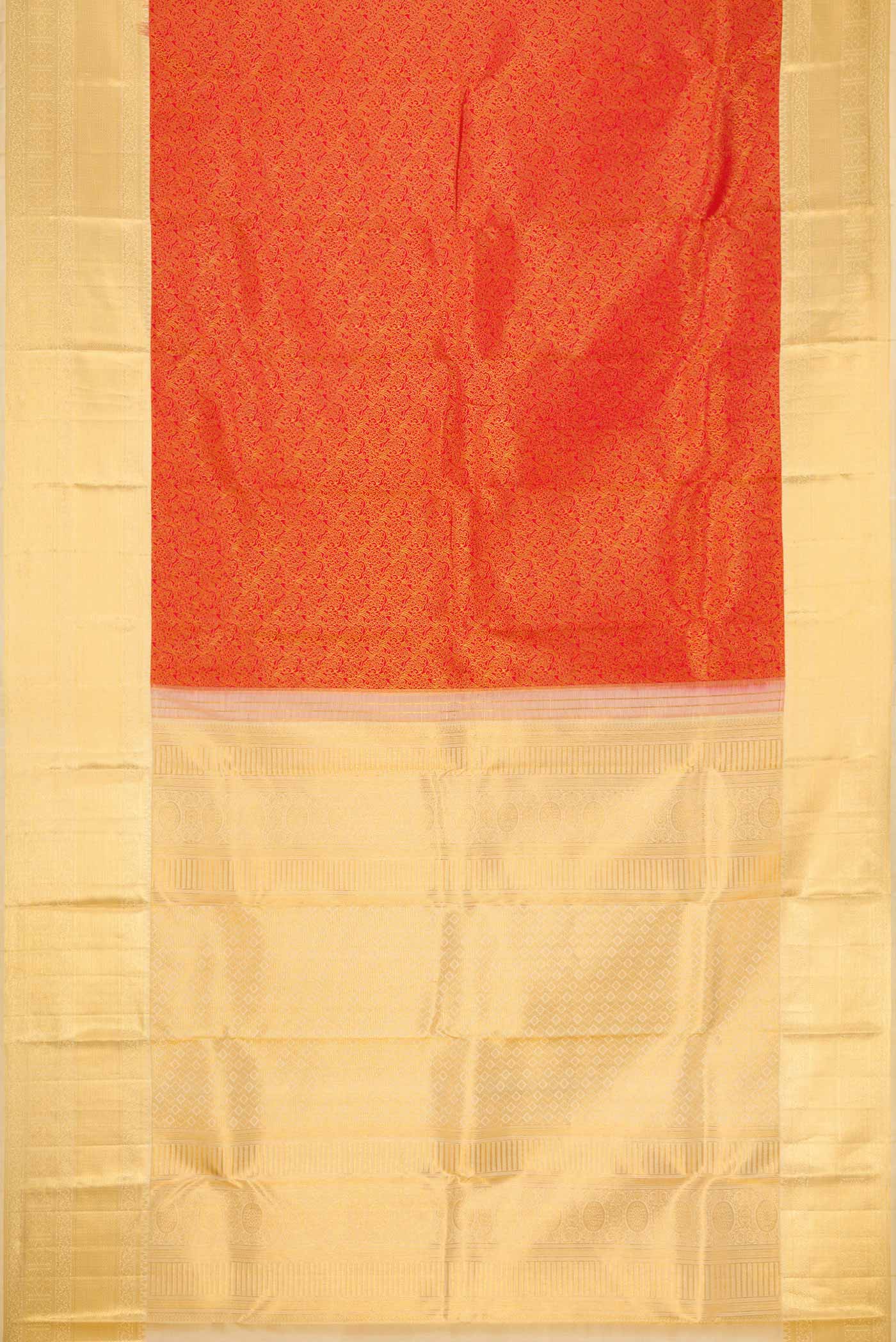 Red Kanchipuram Silk Saree - Image 6