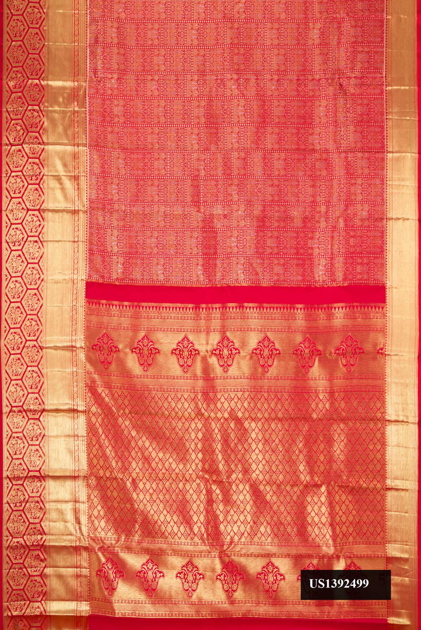 Red Dual Tone Kanchipuram Silk Saree
