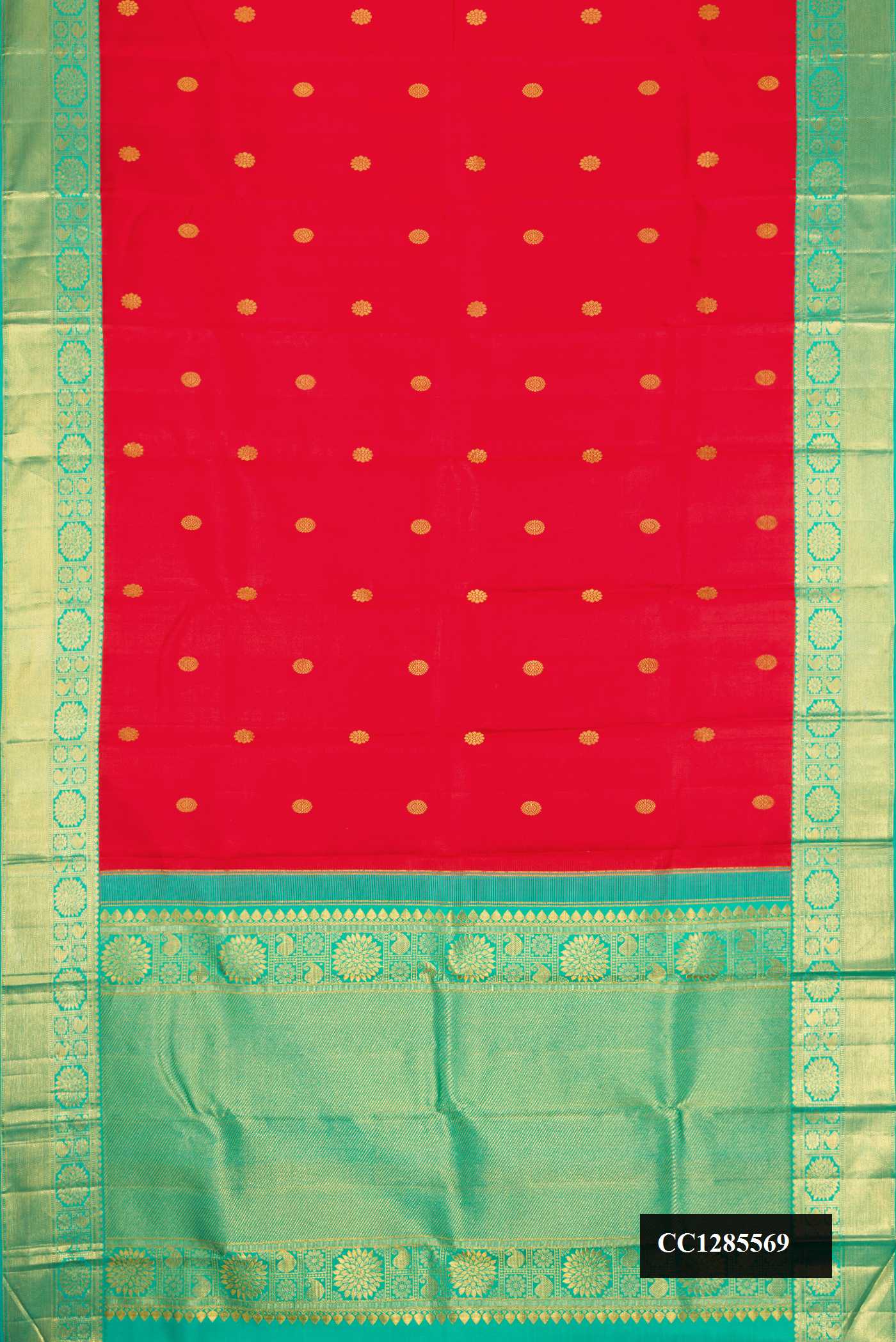 Red Dual Tone Kanchipuram Silk Saree