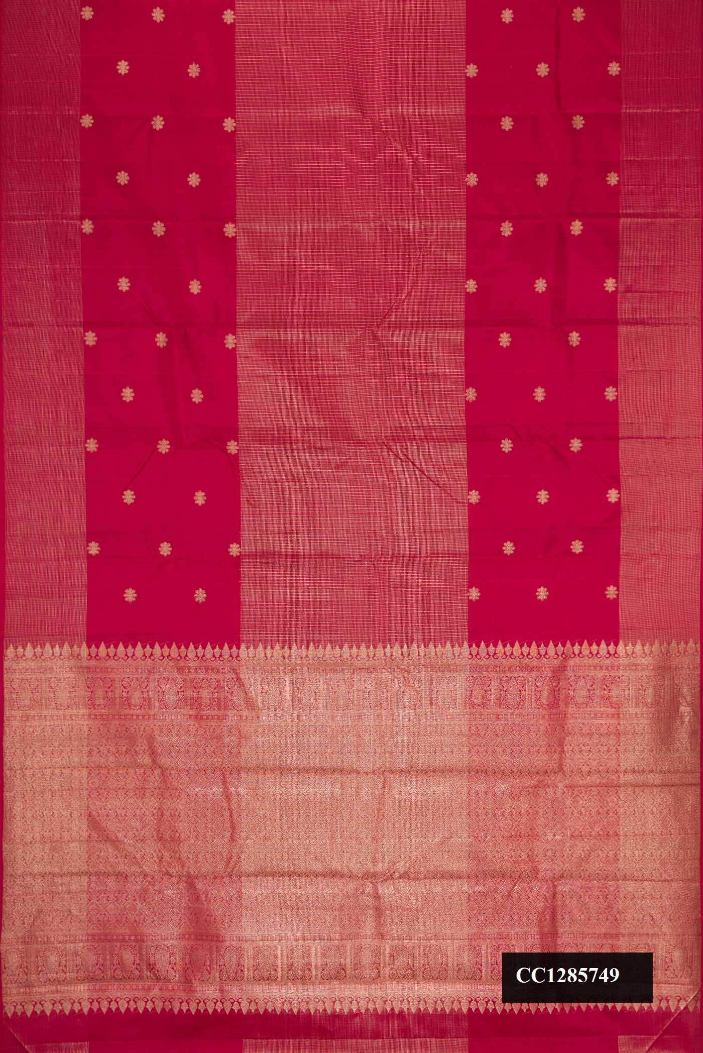 Red Dual Tone Kanchipuram Silk Saree