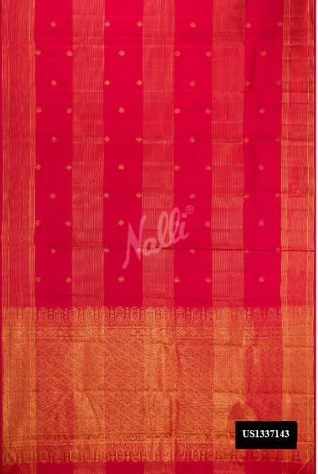 Red Dual Tone Kanchipuram Silk Saree