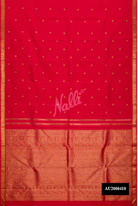 Red Dual Tone Kanchipuram Silk Saree