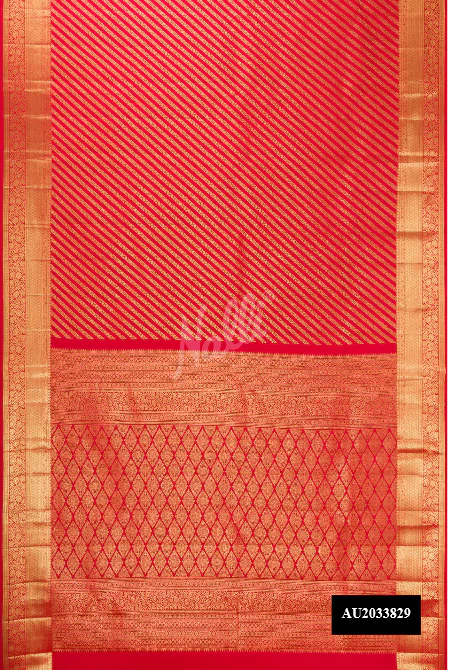 Red Dual Tone Kanchipuram Silk Saree
