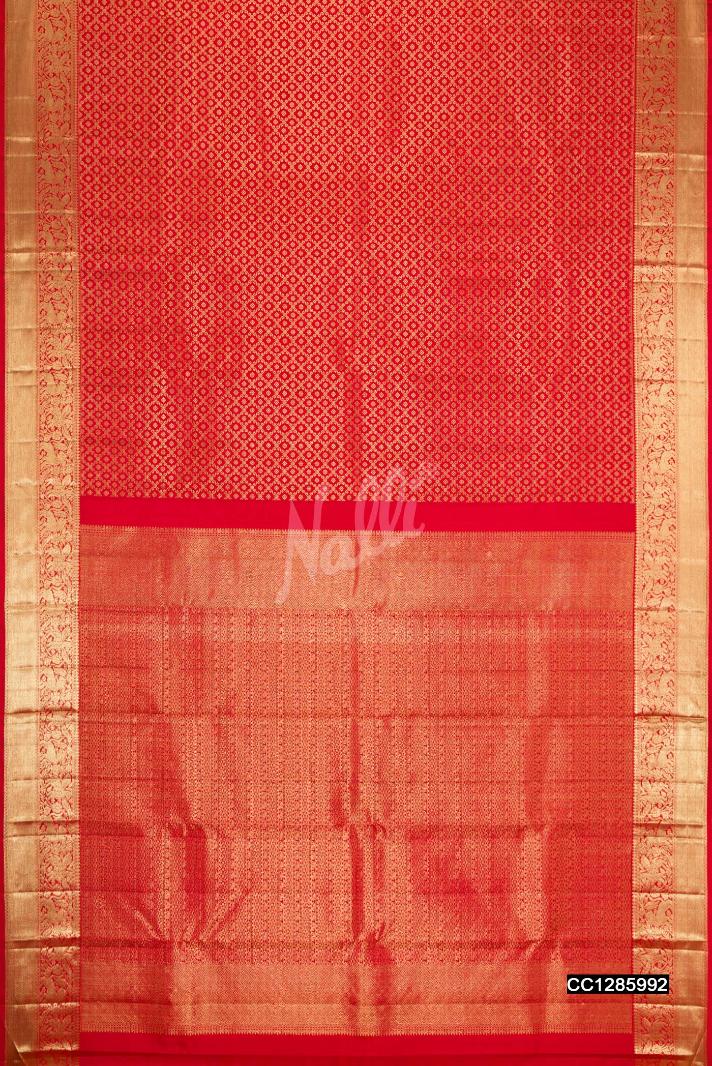 Red Dual Tone Kanchipuram Silk Saree