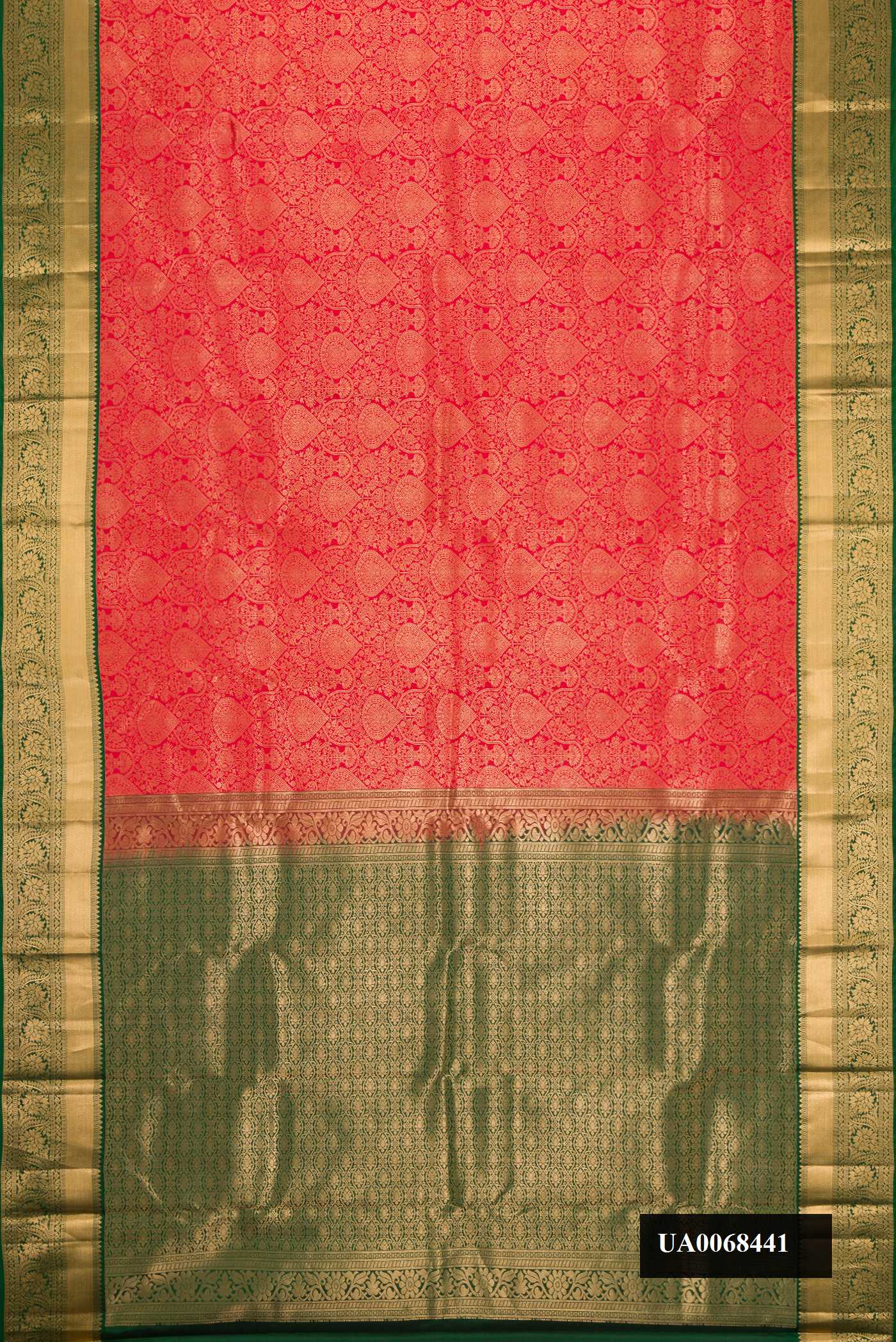 Red Dual Tone Kanchipuram Silk Saree