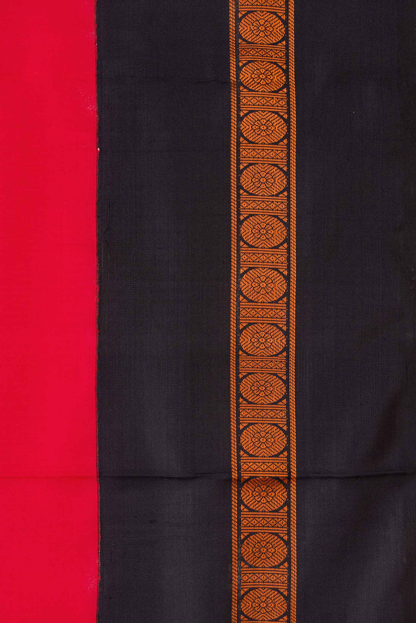 Red Dual Tone Kanjivaram Silk Saree - Image 3