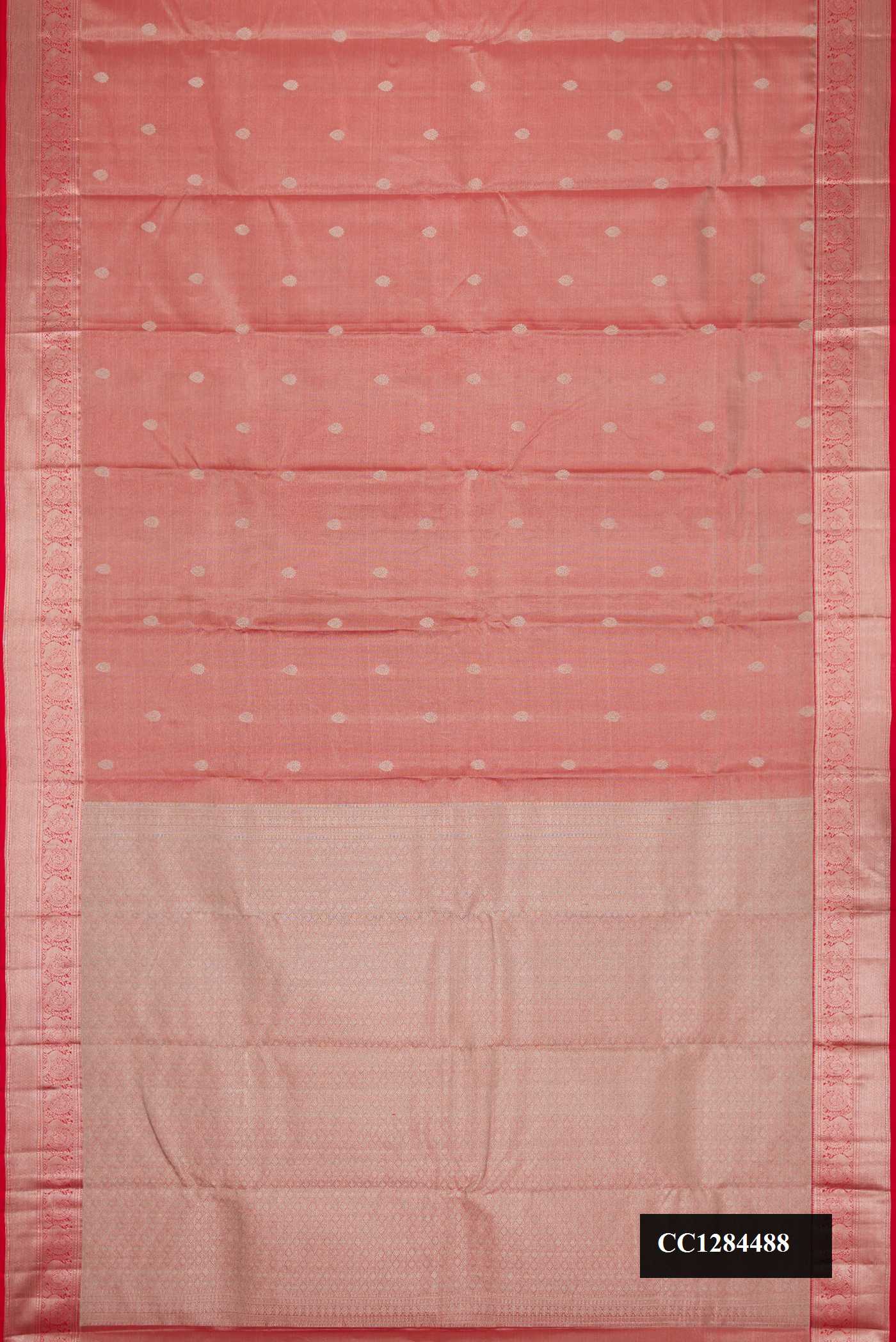 Red Dual Tone Kanchipuram Tissue Silk Saree