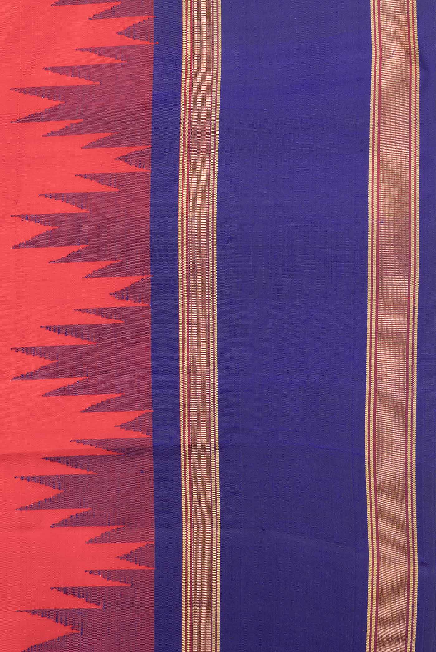 Red Dual Tone Kanjivaram Saree - Image 3
