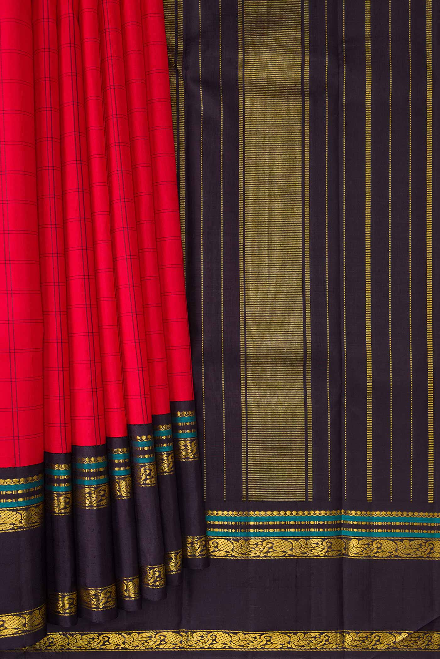 Red Kanjivaram Silk Saree - Image 4