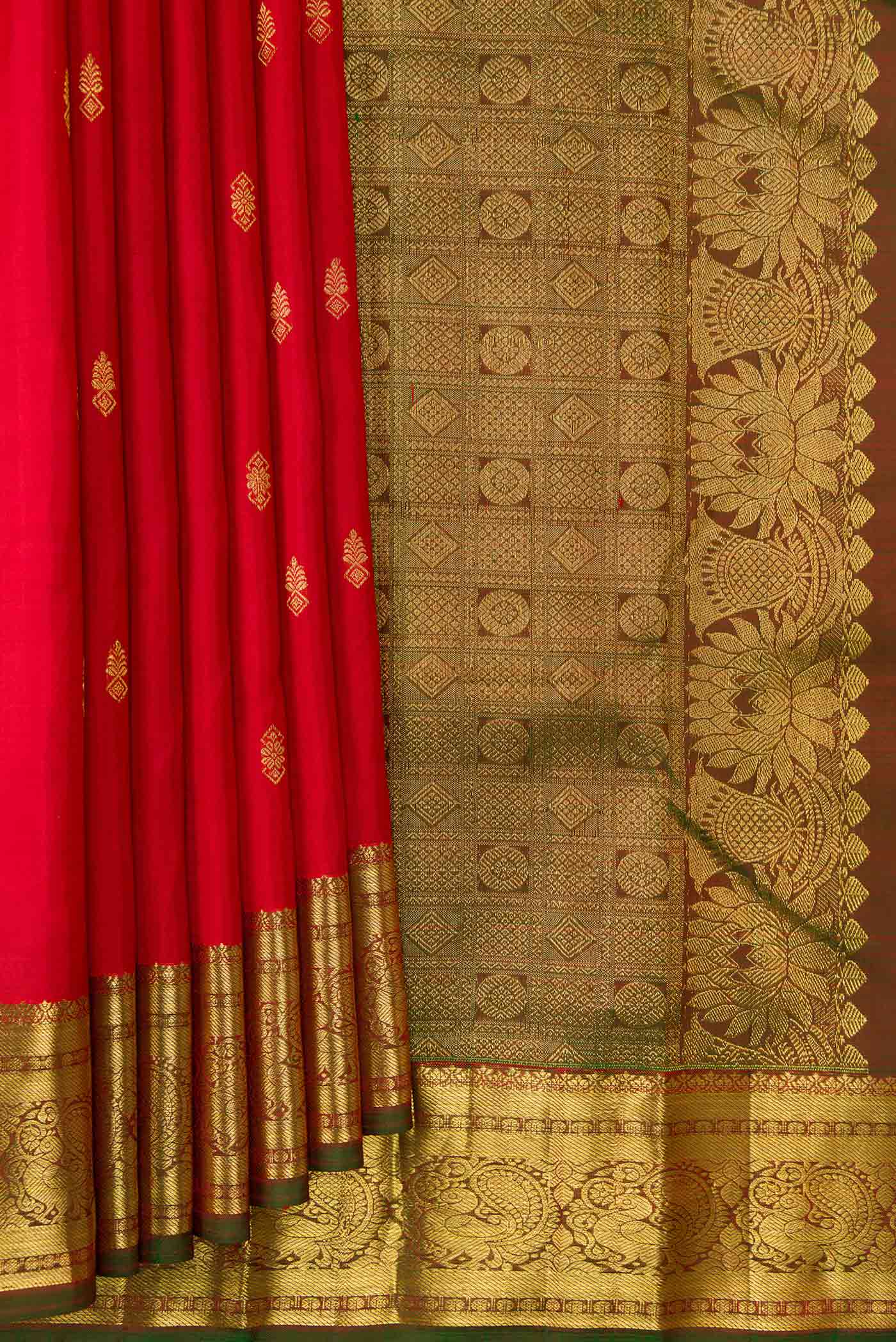 Red Kanjivaram Silk Saree - Image 4