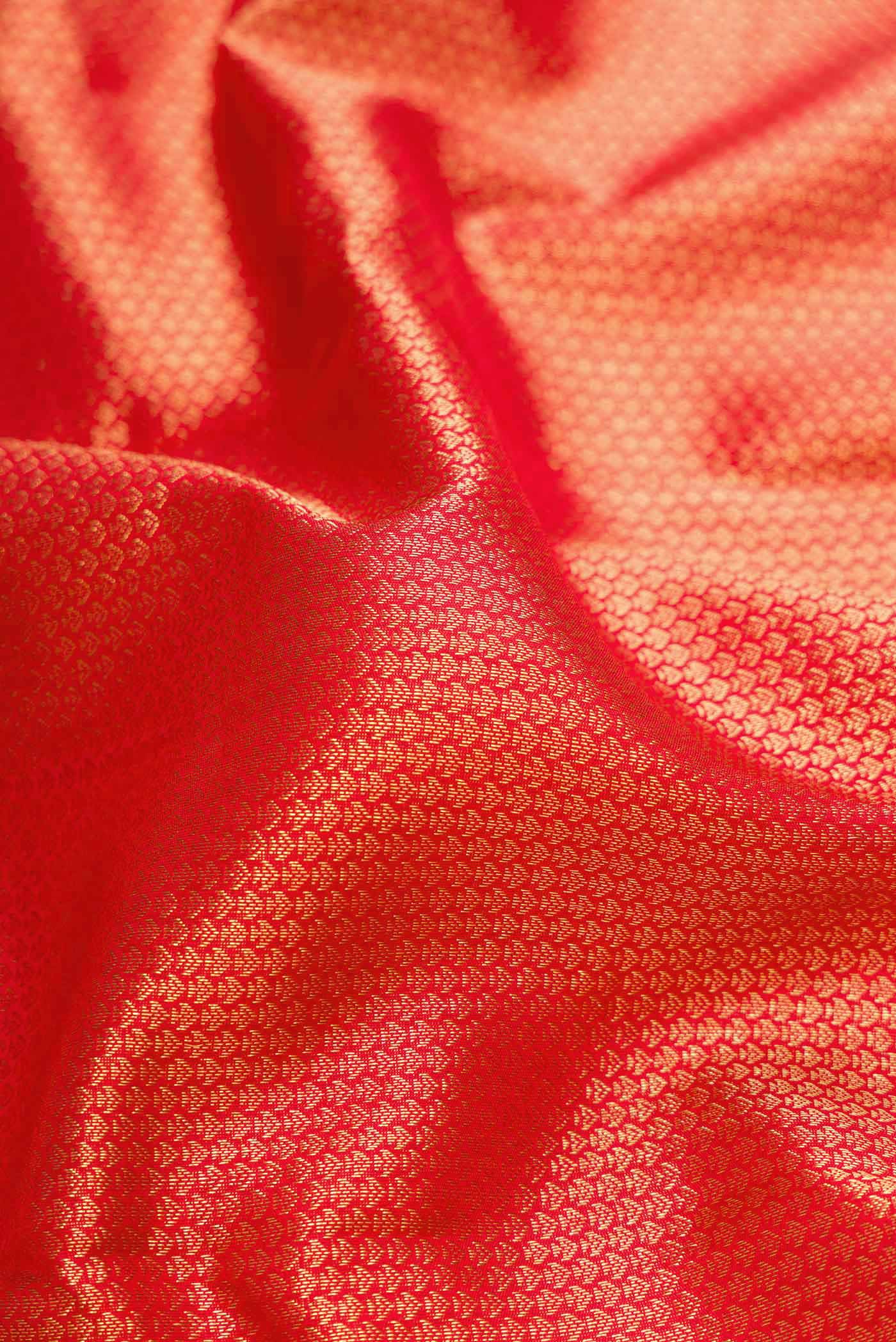 Orange Kanjivaram Silk Saree - Image 2
